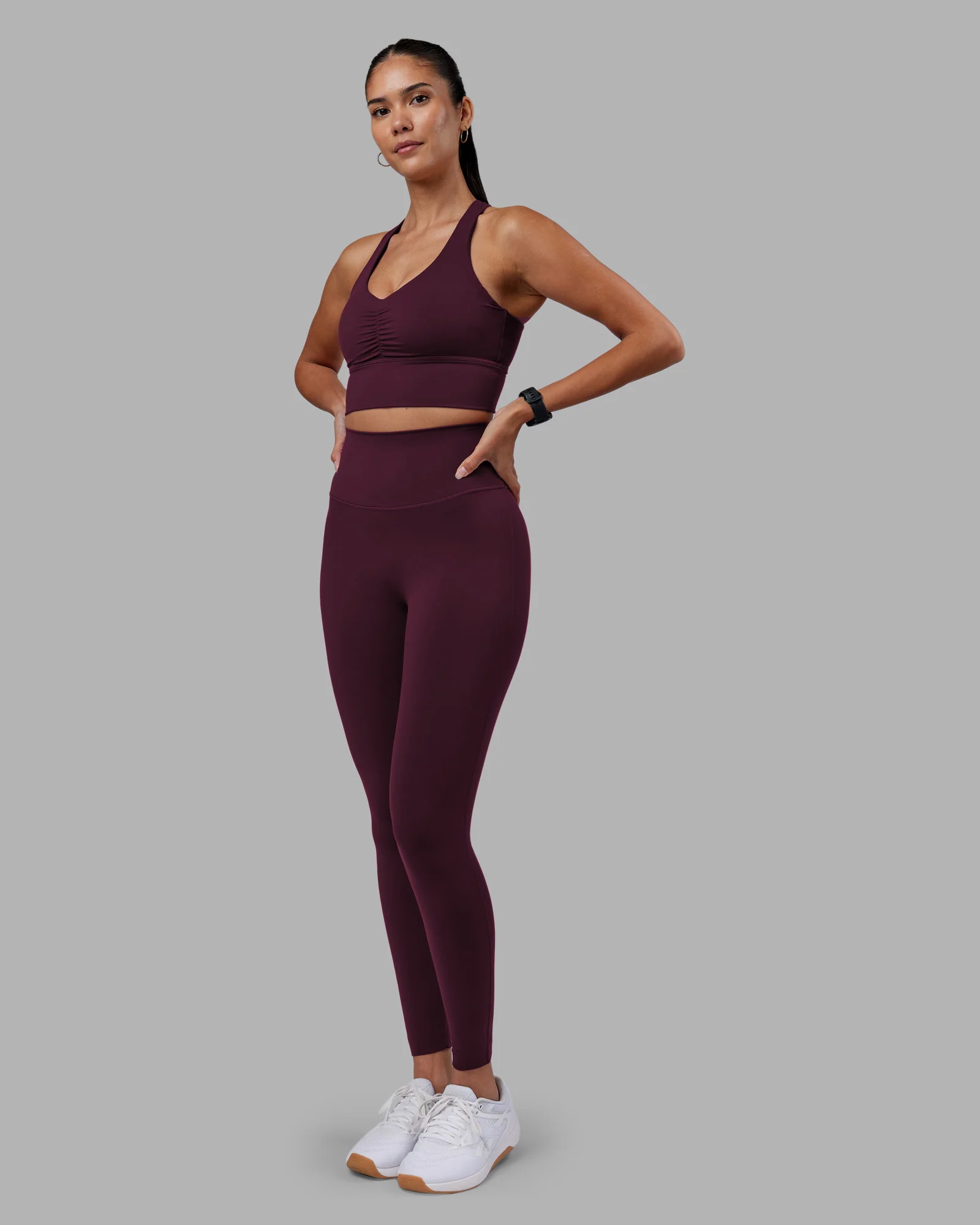 Evoke Longline Sports Bra - Cherry Lacquer - Image 5