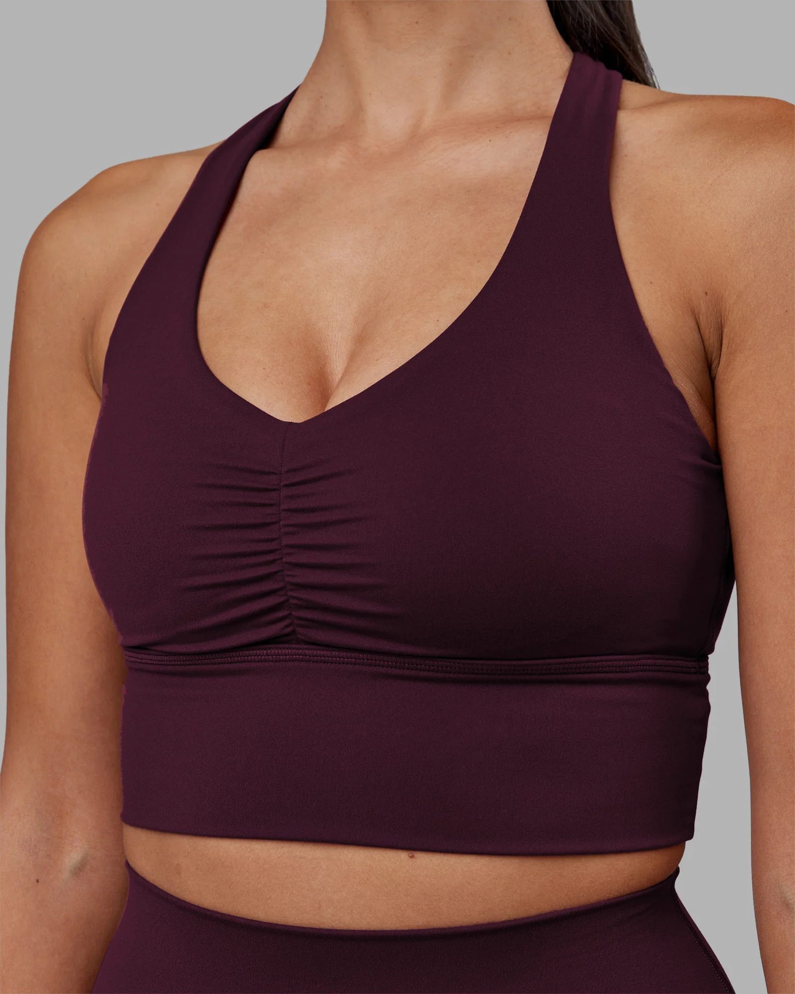 Evoke Longline Sports Bra - Cherry Lacquer - Image 6