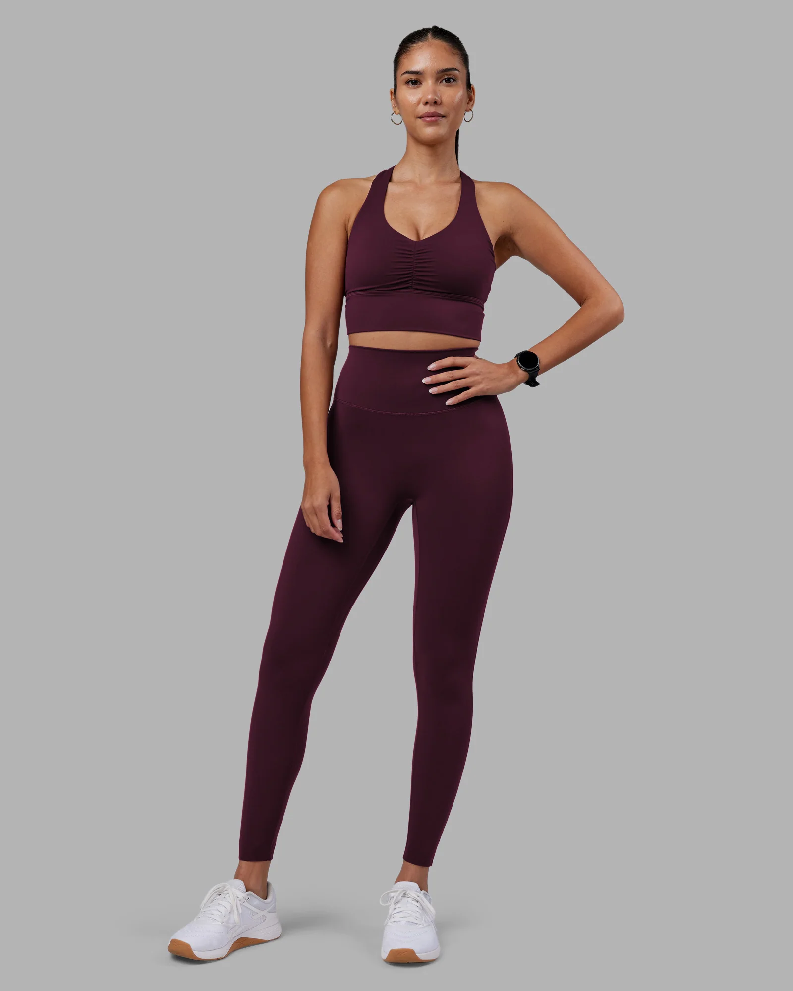 Evoke Longline Sports Bra - Cherry Lacquer - Image 7