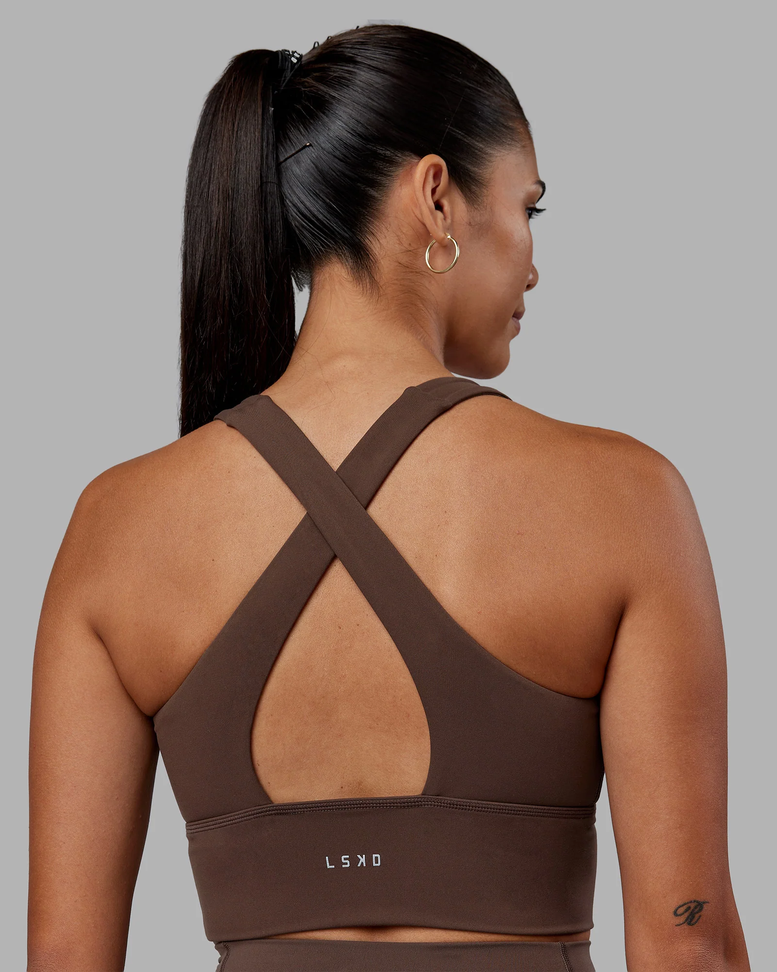 Evoke Longline Sports Bra - Chocolate Martini - Image 2