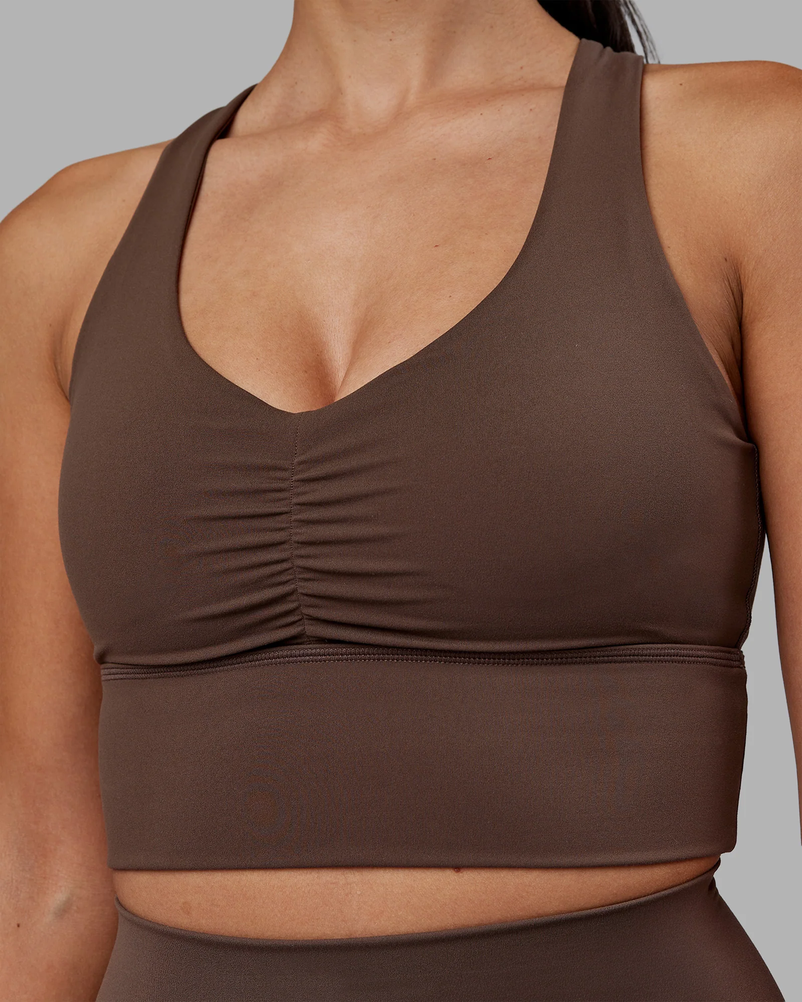 Evoke Longline Sports Bra - Chocolate Martini - Image 4