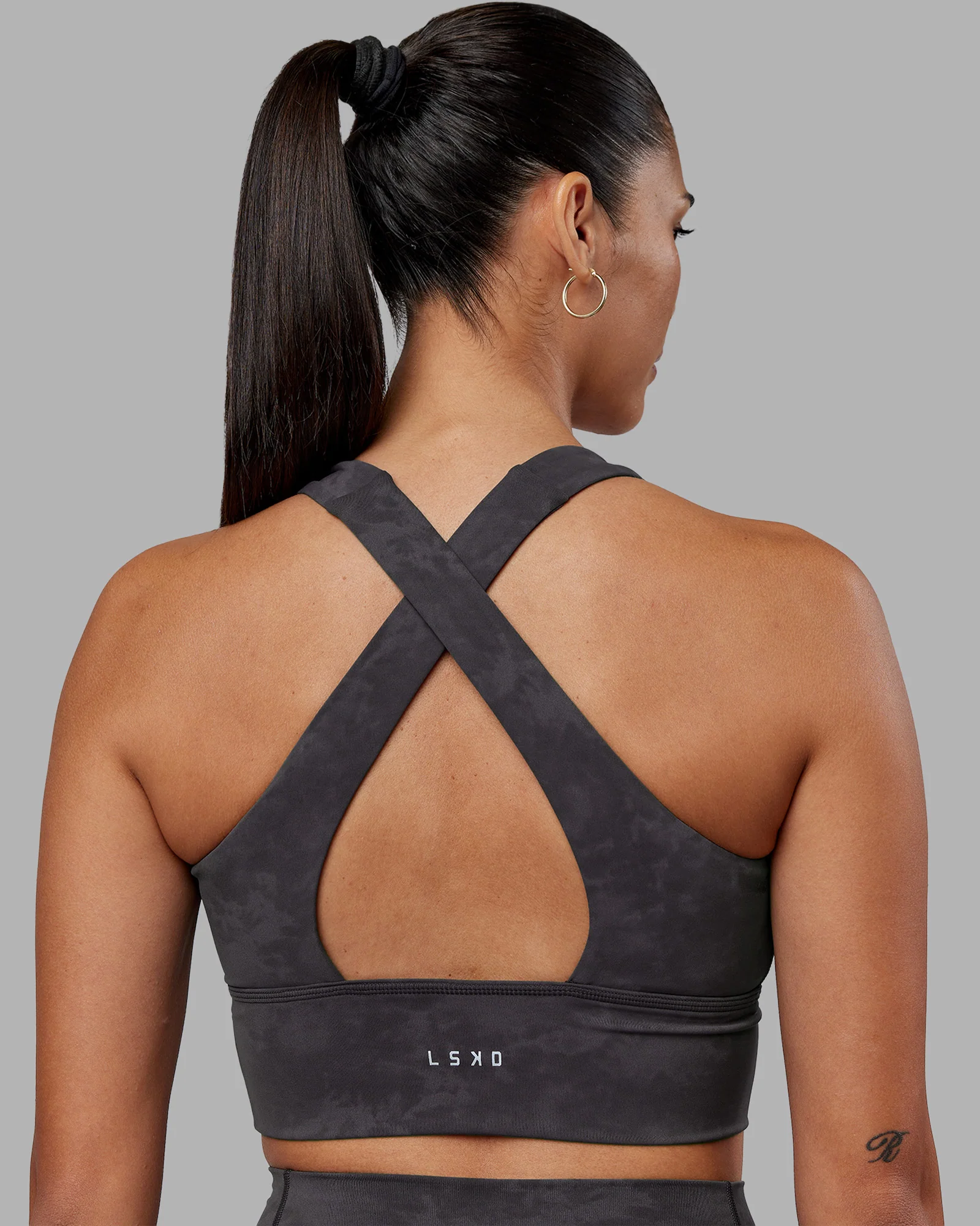Evoke Longline Sports Bra - Dark Storm Wash - Image 2