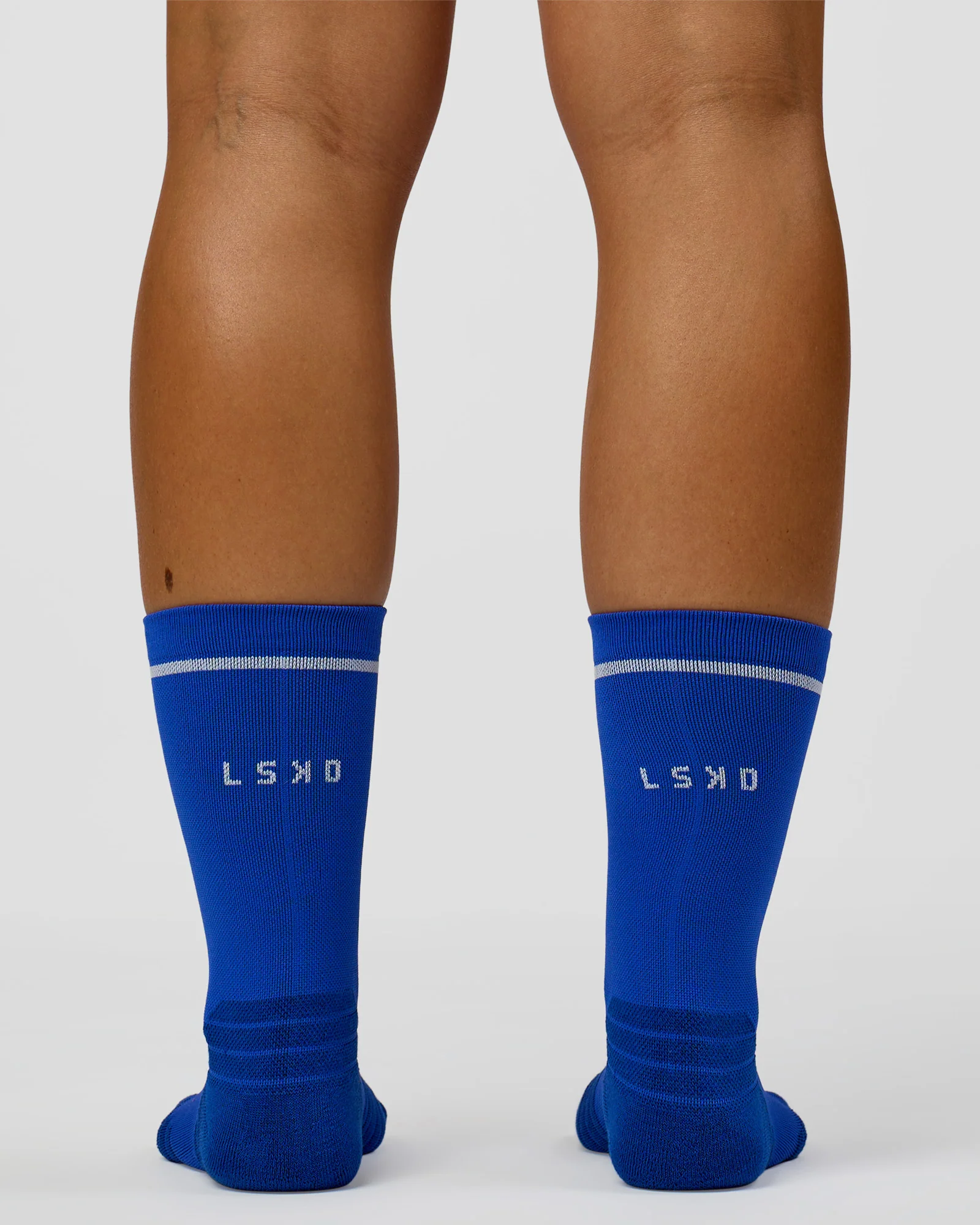 Fast Performance Crew Socks 2.0 - Electric Indigo-White - Image 4