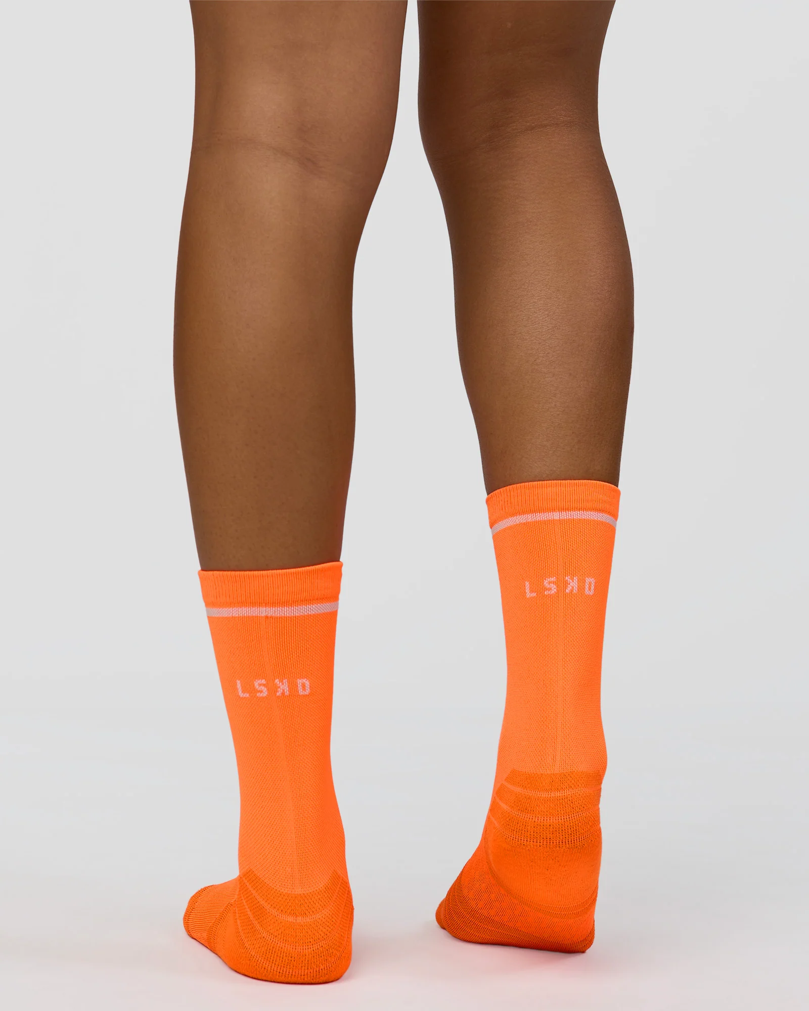 Fast Performance Crew Socks 2.0 - Neon Orange-White - Image 2
