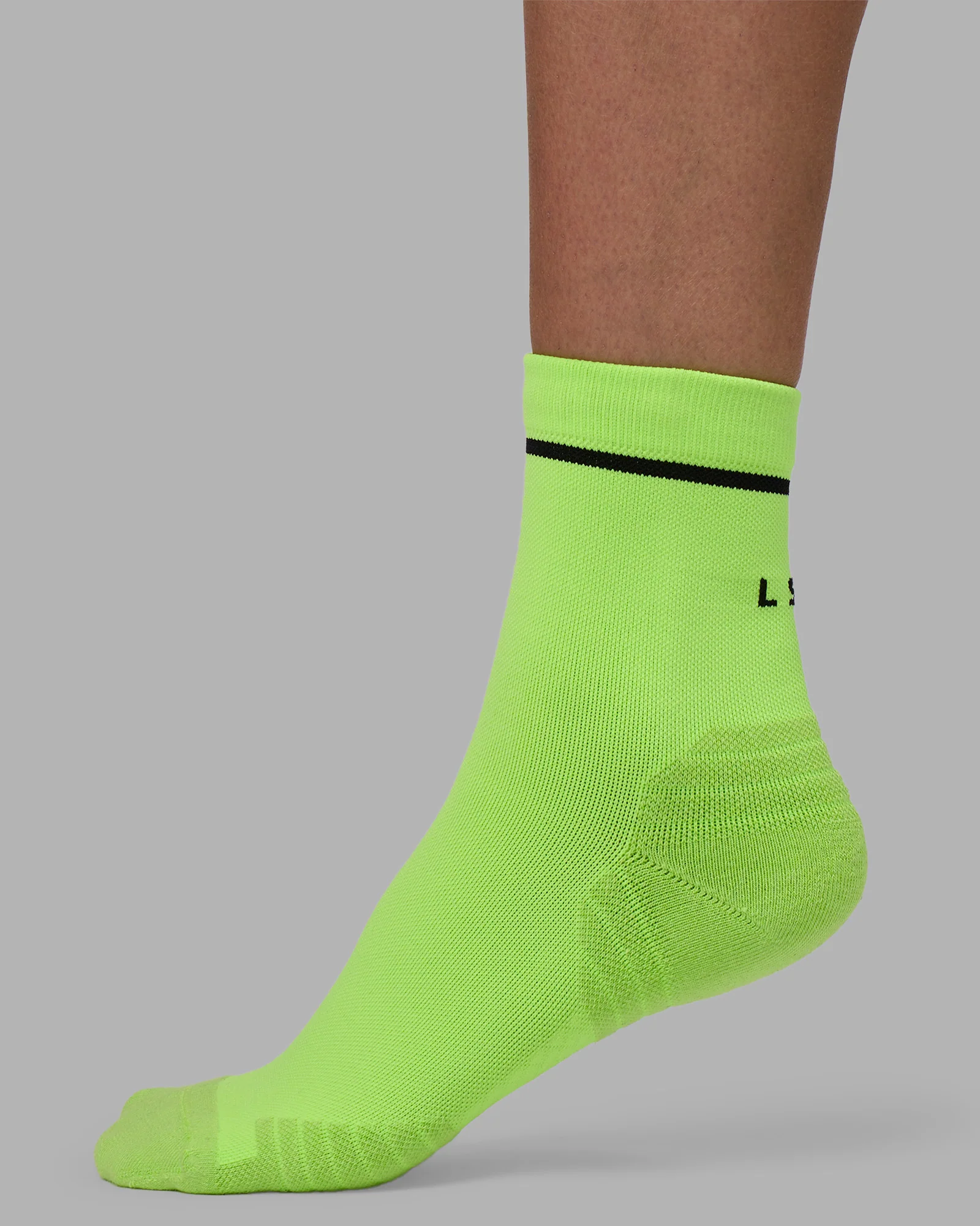 Fast Performance Quarter Socks - Lime Glo-Black - Image 4