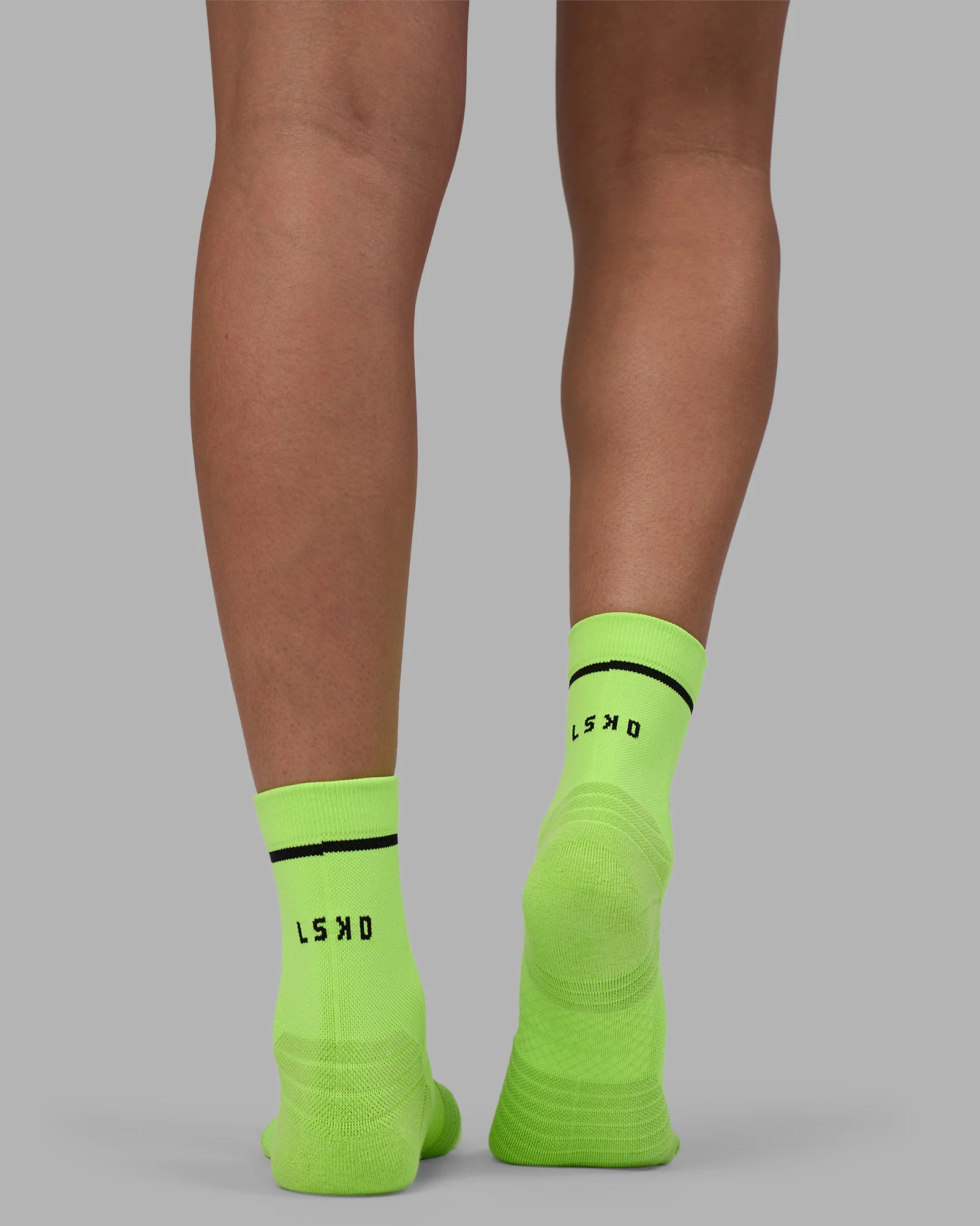 Fast Performance Quarter Socks - Lime Glo-Black - Image 5