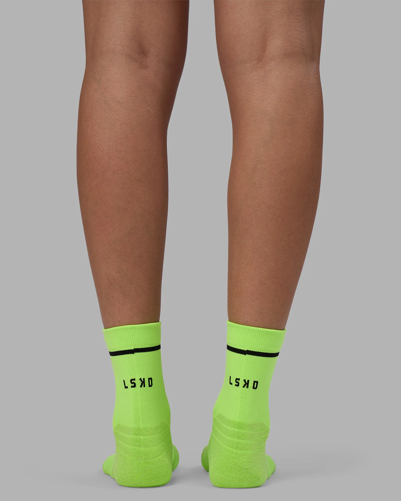 Fast Performance Quarter Socks - Lime Glo-Black - Image 6