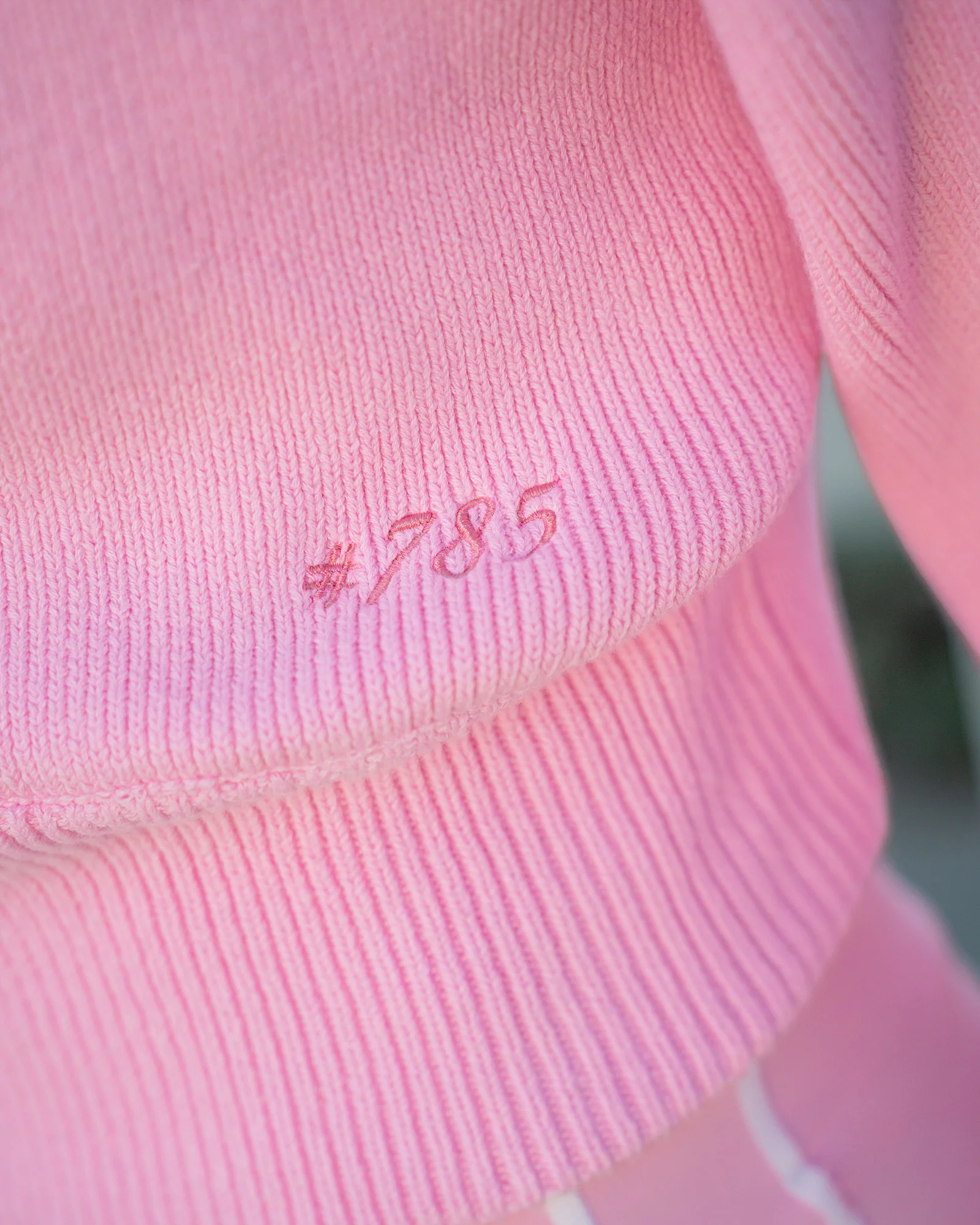 Fierce Knitted Cardigan - Pink Rose-White - Image 5