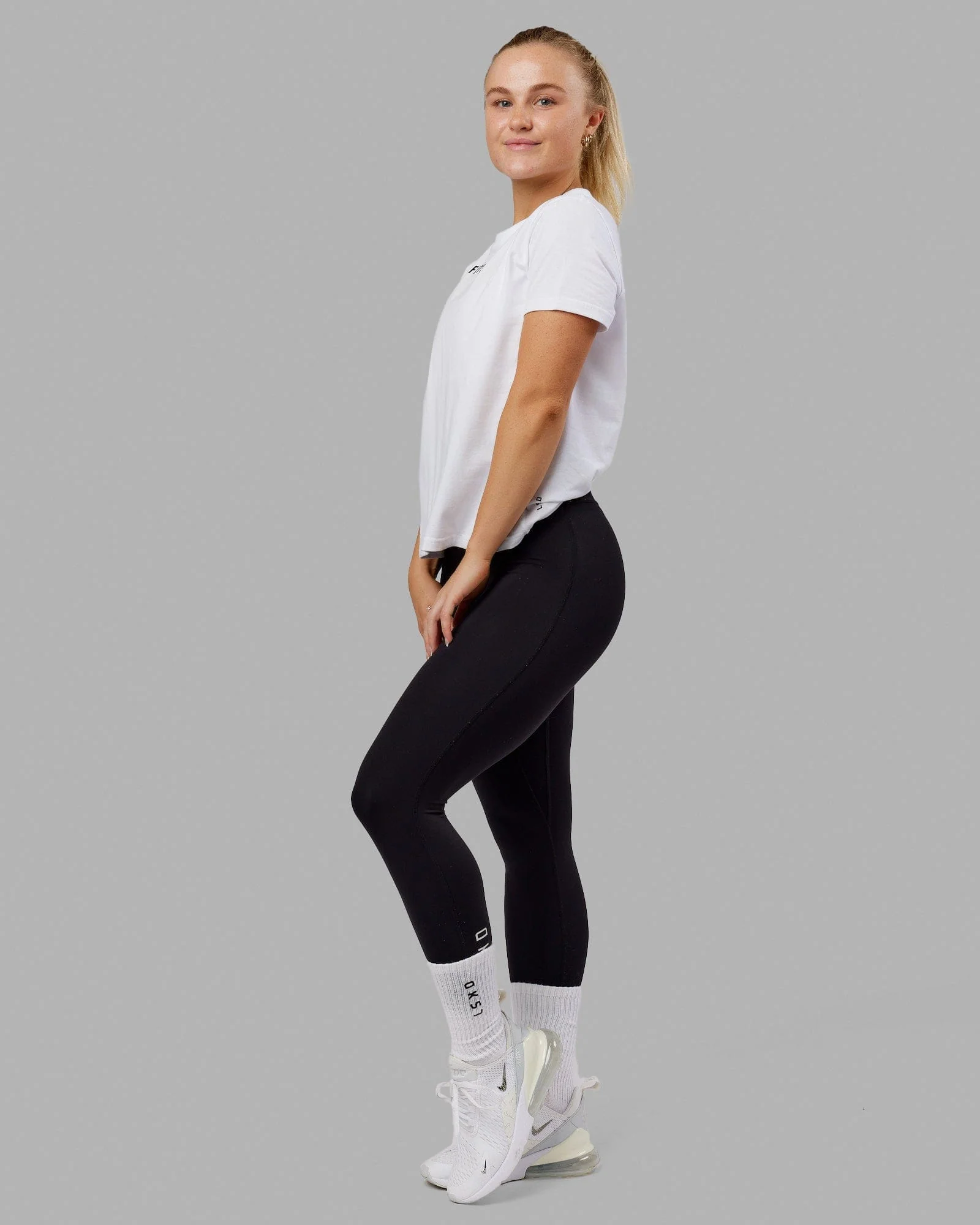 Fitstop Fast FLXCotton Tee - White-Black - Image 3