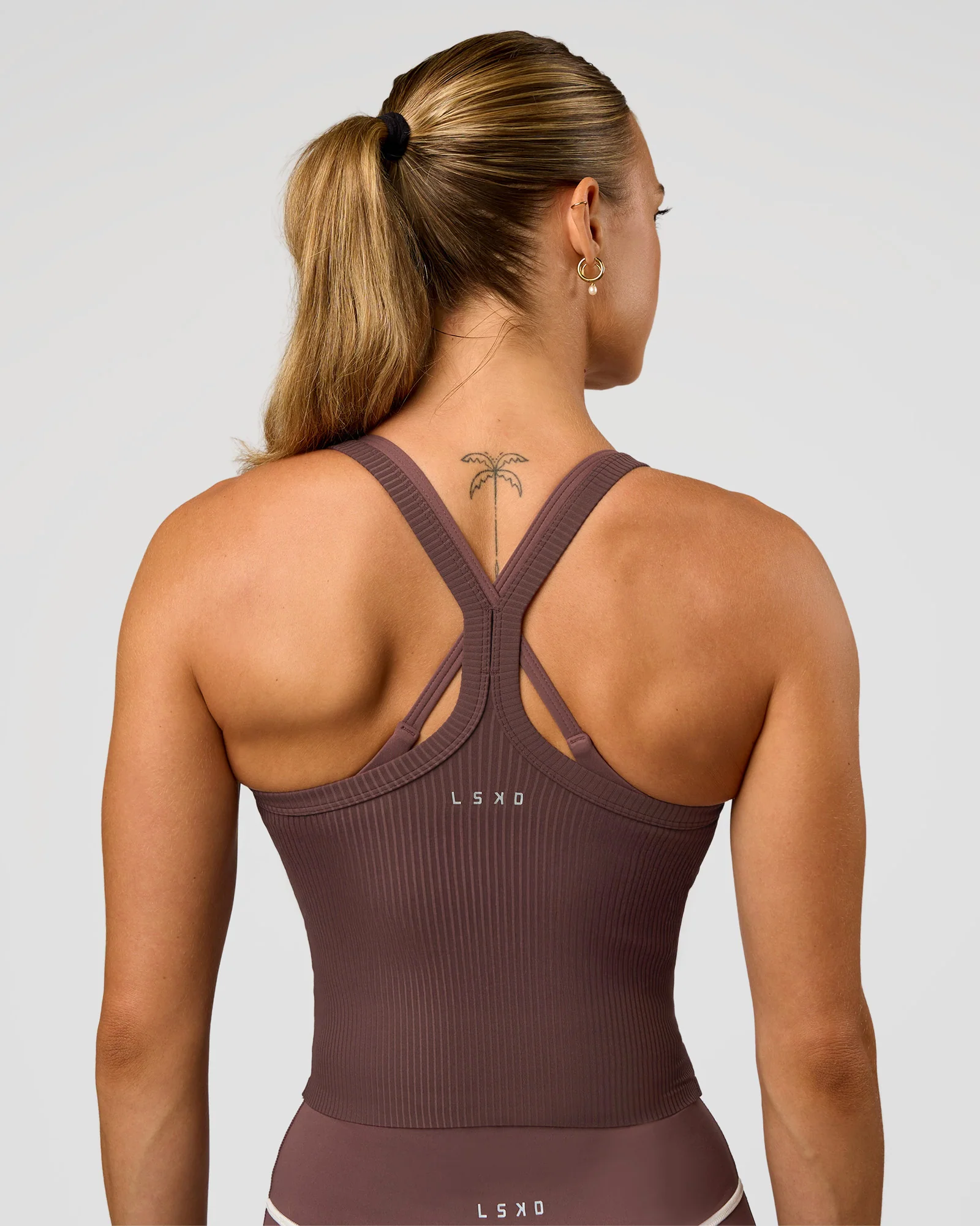 Flame Ribbed Tank - Cocoa Powder - Image 3