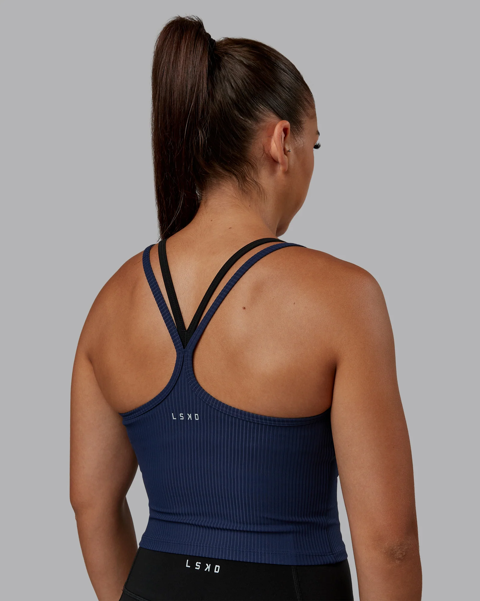 Flame Ribbed Tank - Future Navy - Image 5