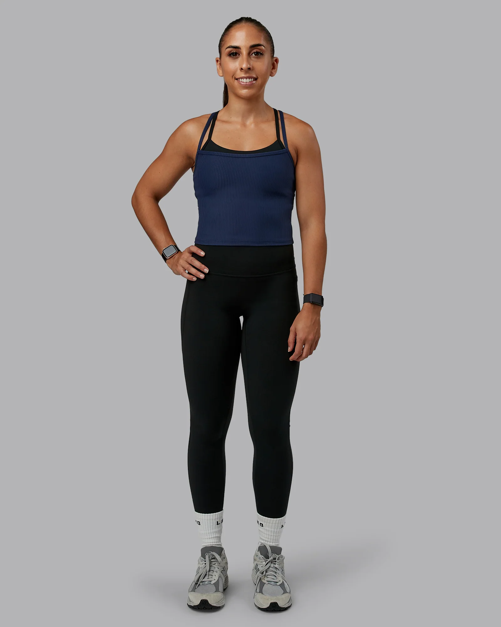 Flame Ribbed Tank - Future Navy - Image 7