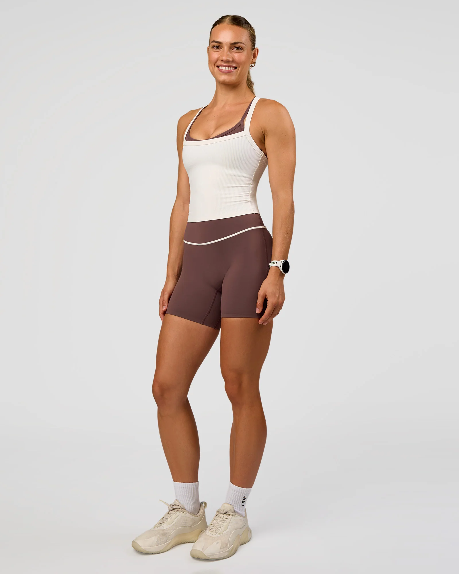 Flame Ribbed Tank - Off White - Image 3