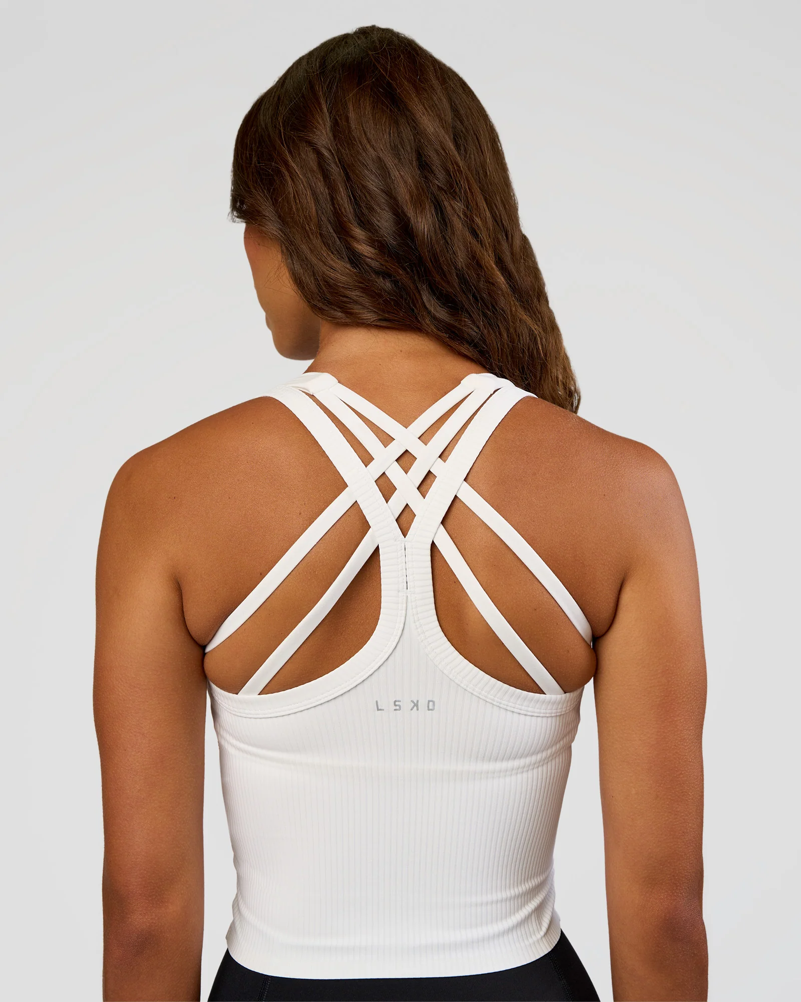 Flame Ribbed Tank - White - Image 6