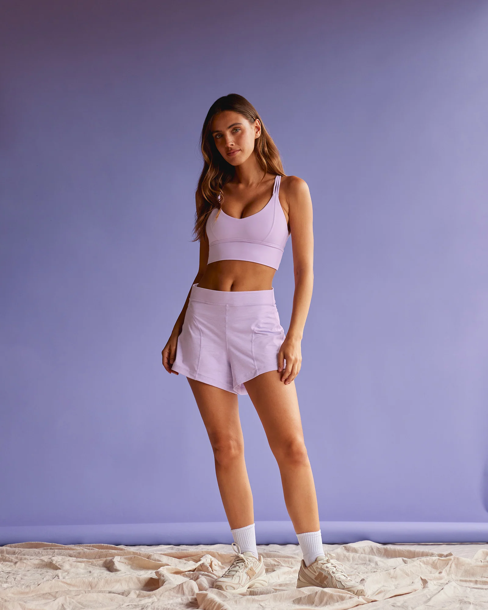 Flash Longline Sports Bra - Pale Lilac - Image 4