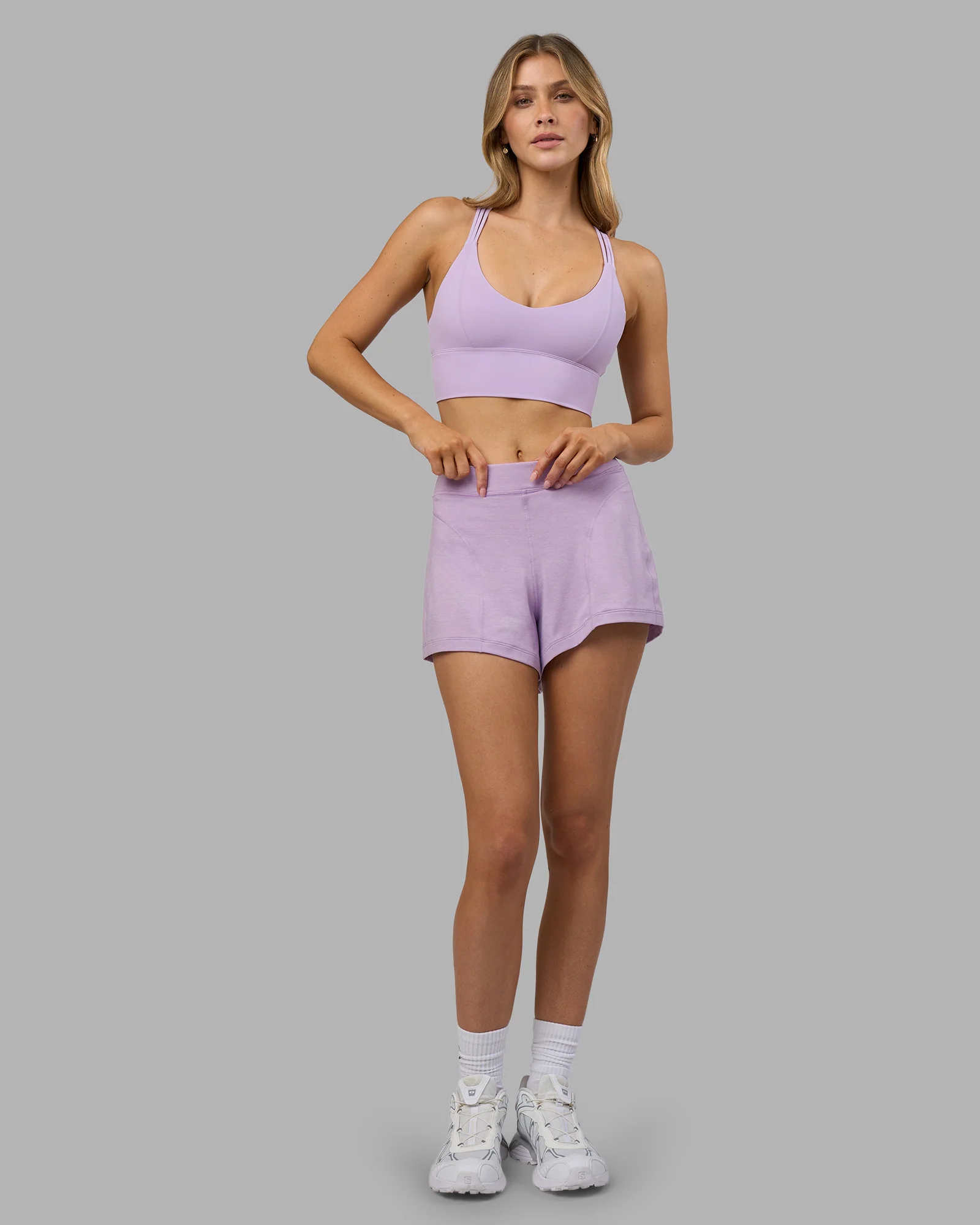 Flash Longline Sports Bra - Pale Lilac - Image 6