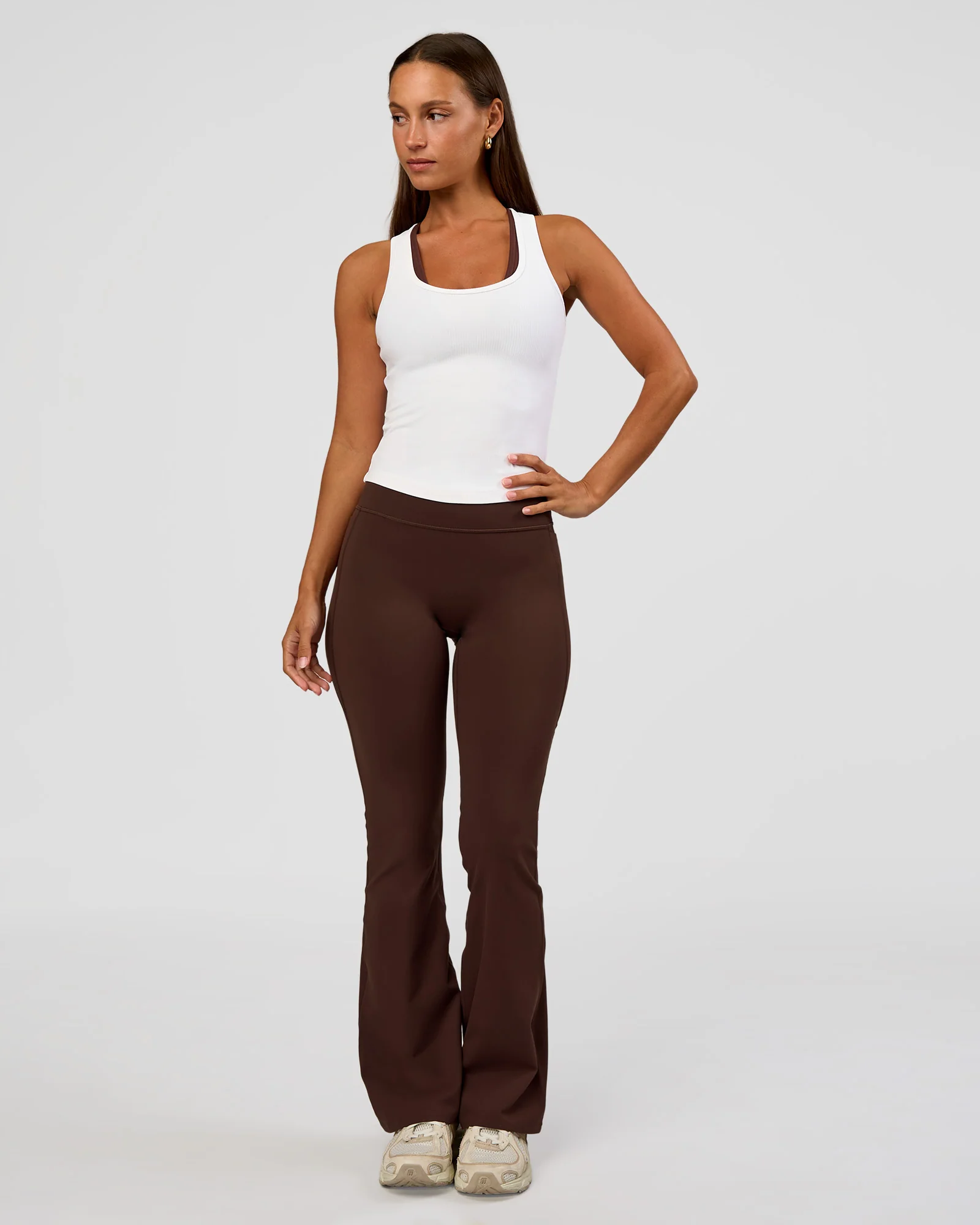 Flow Rib Scoop Neck Tank - White - Image 4