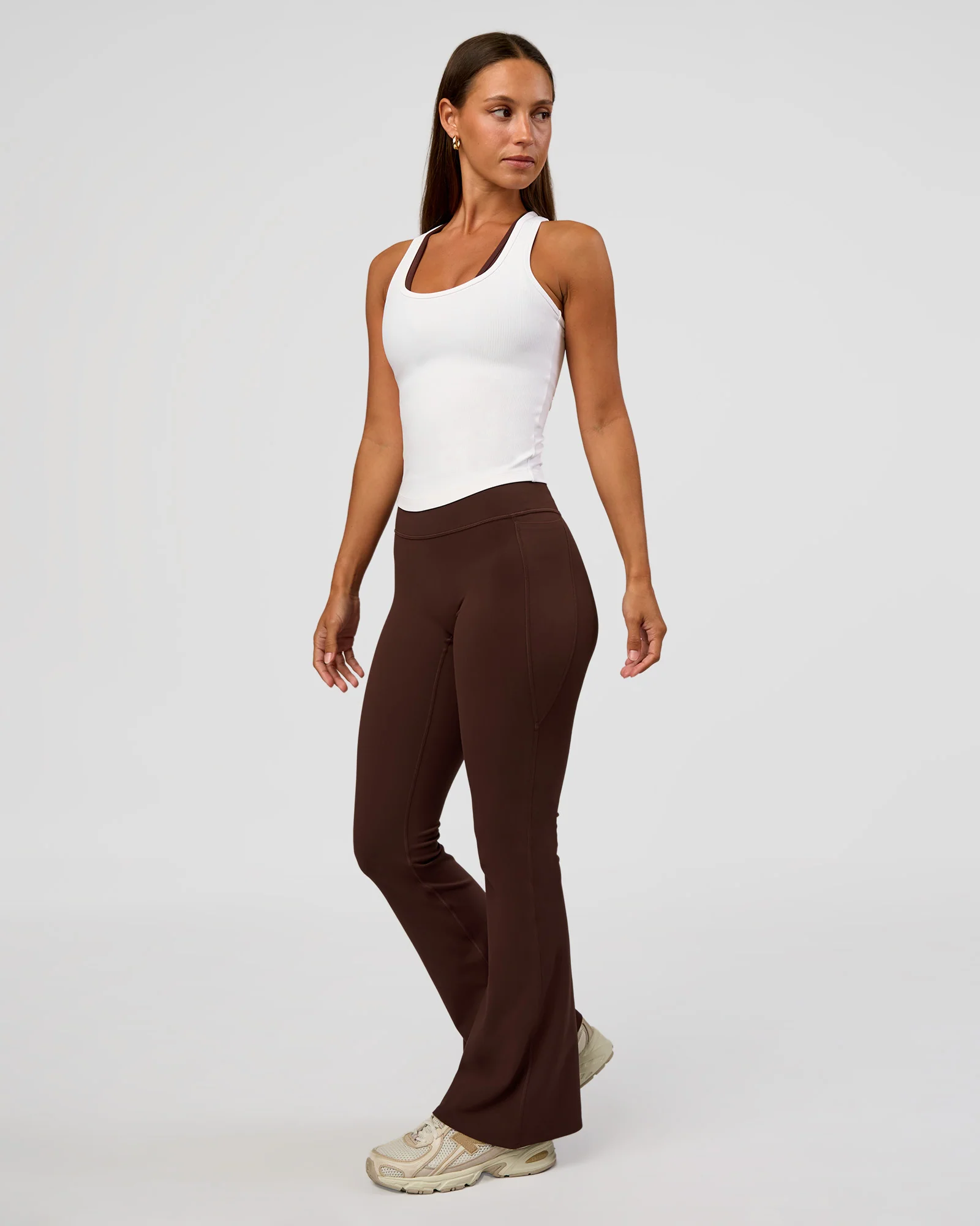 Flow Rib Scoop Neck Tank - White - Image 5