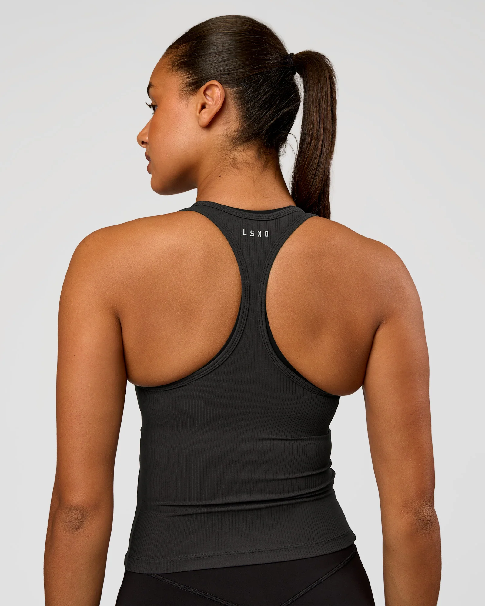 Flow Rib Scoop Neck Tank - Onyx - Image 2