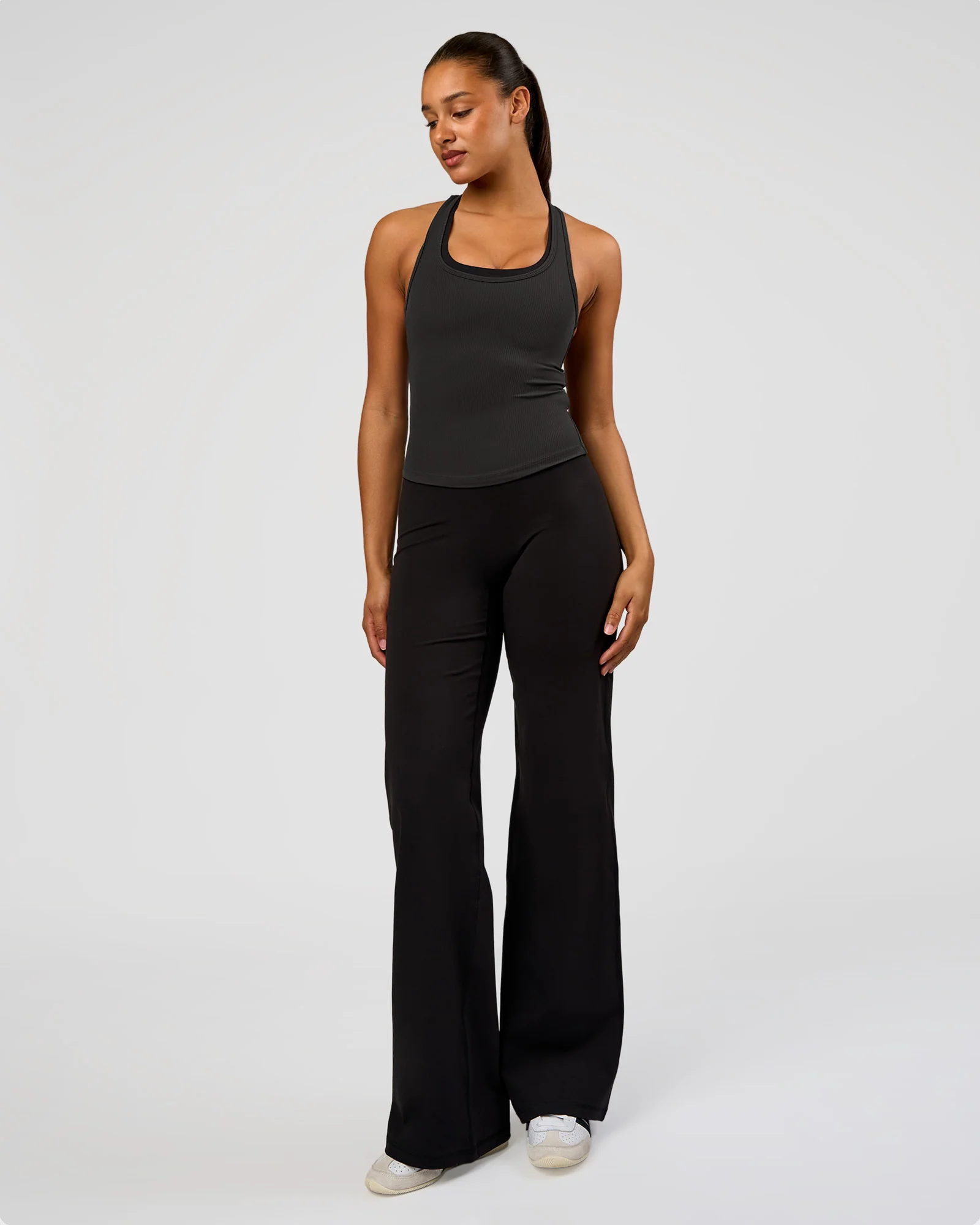 Flow Rib Scoop Neck Tank - Onyx - Image 3