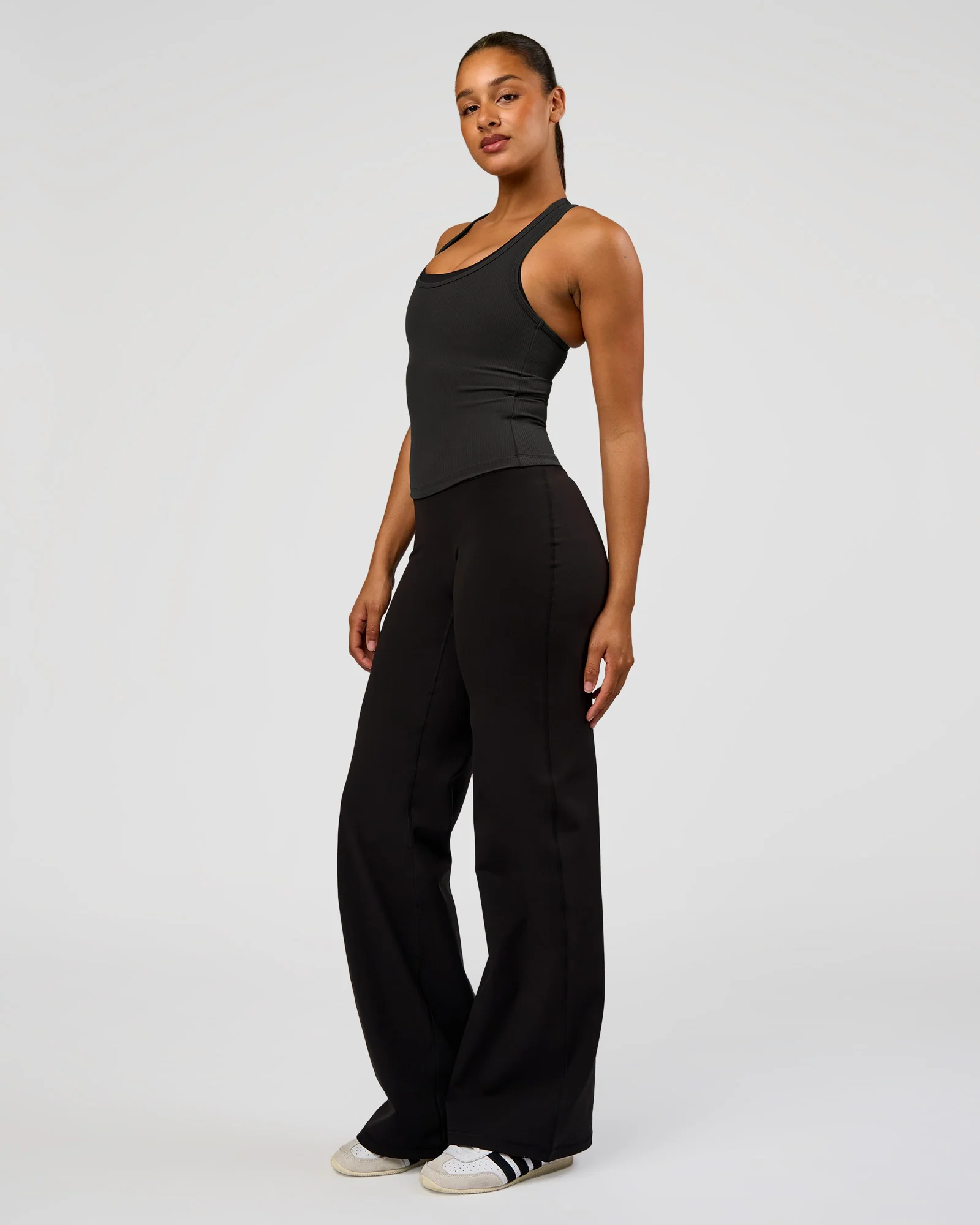 Flow Rib Scoop Neck Tank - Onyx - Image 5