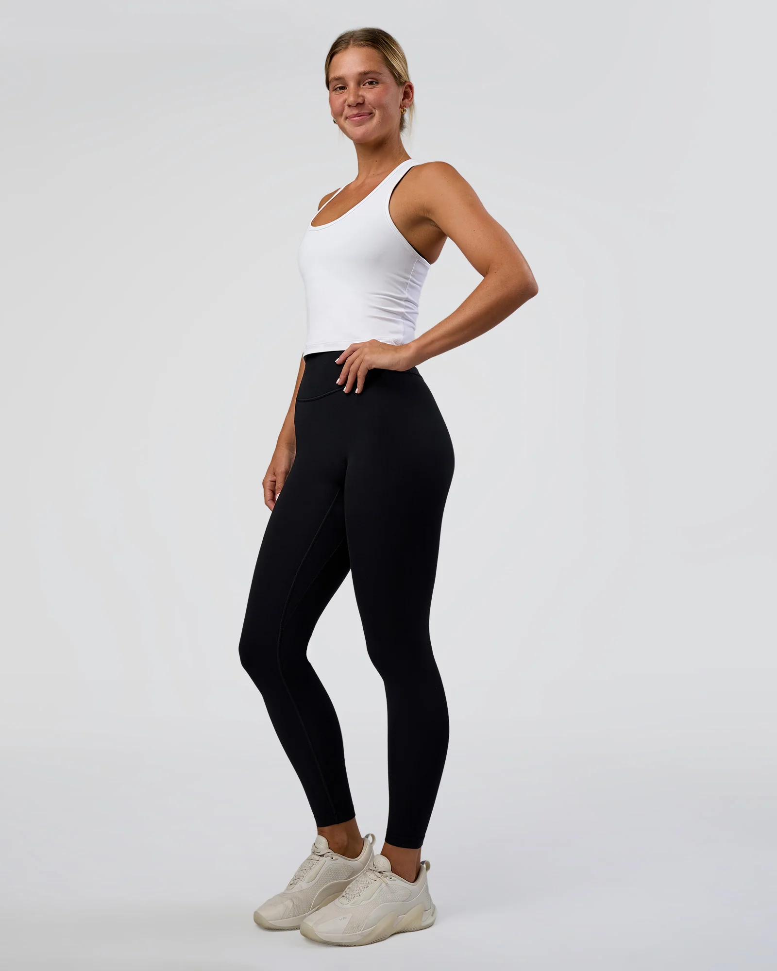 Flow Scoop Neck Performance Tank - White - Image 4