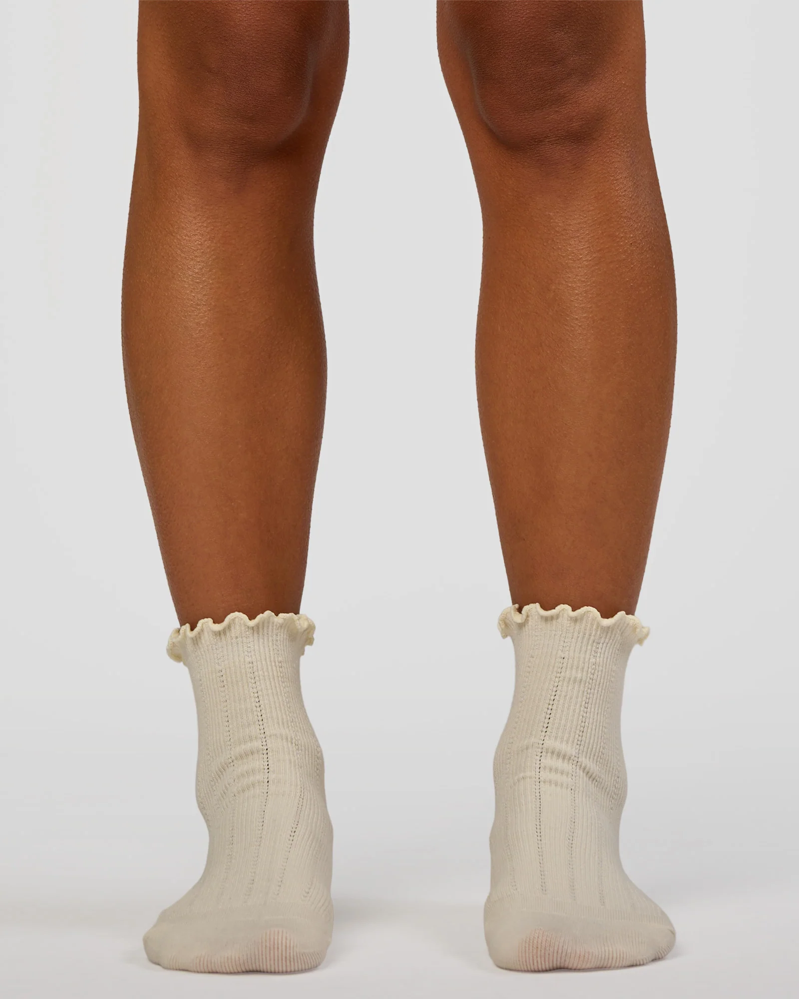 Frill Quarter Sock - Ivory - Image 3