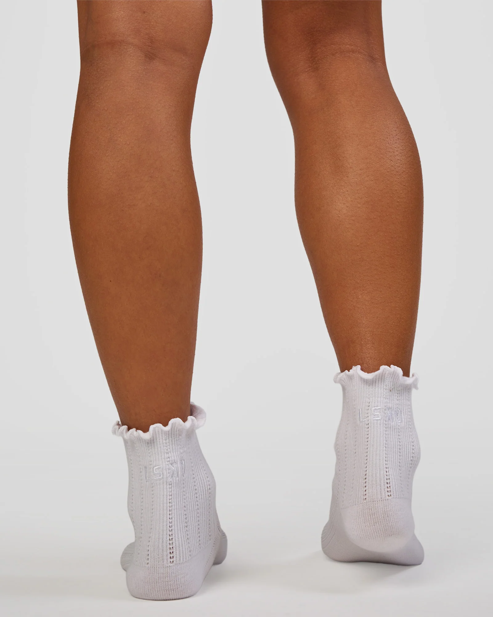Frill Quarter Sock - White - Image 4