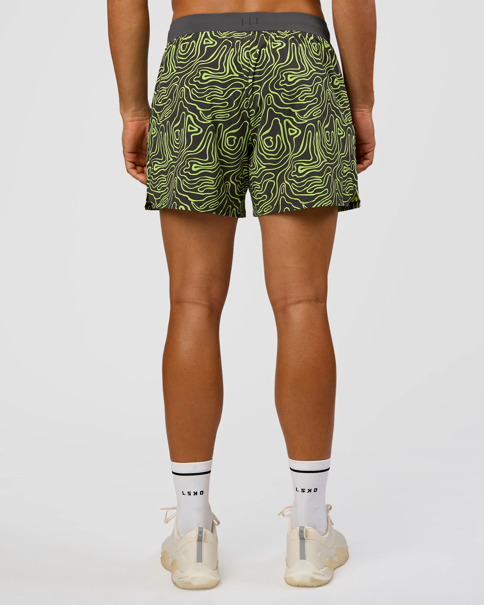 Functional Training 5" Short - Friction Print Hyper Green - Image 4