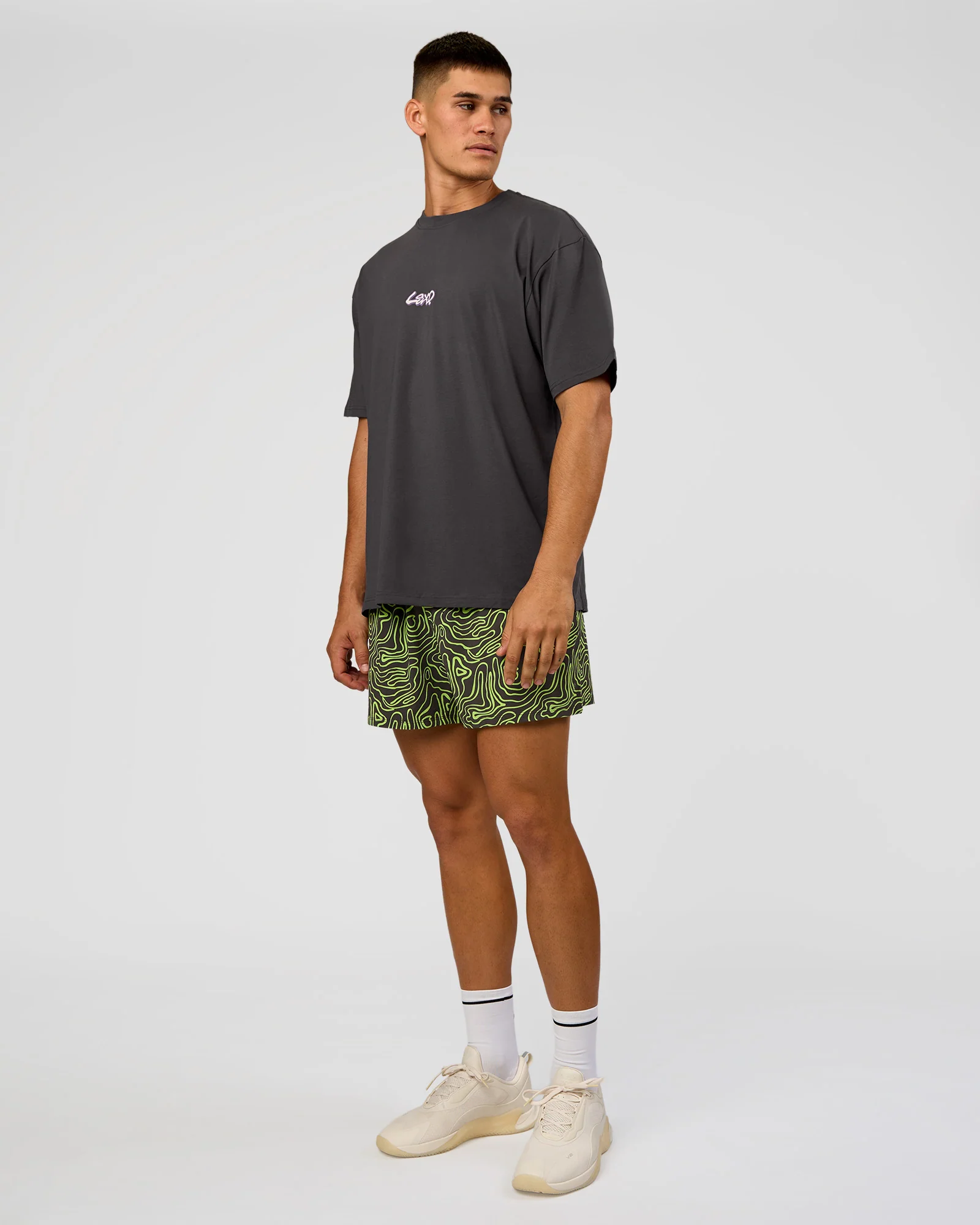 Functional Training 5" Short - Friction Print Hyper Green - Image 5