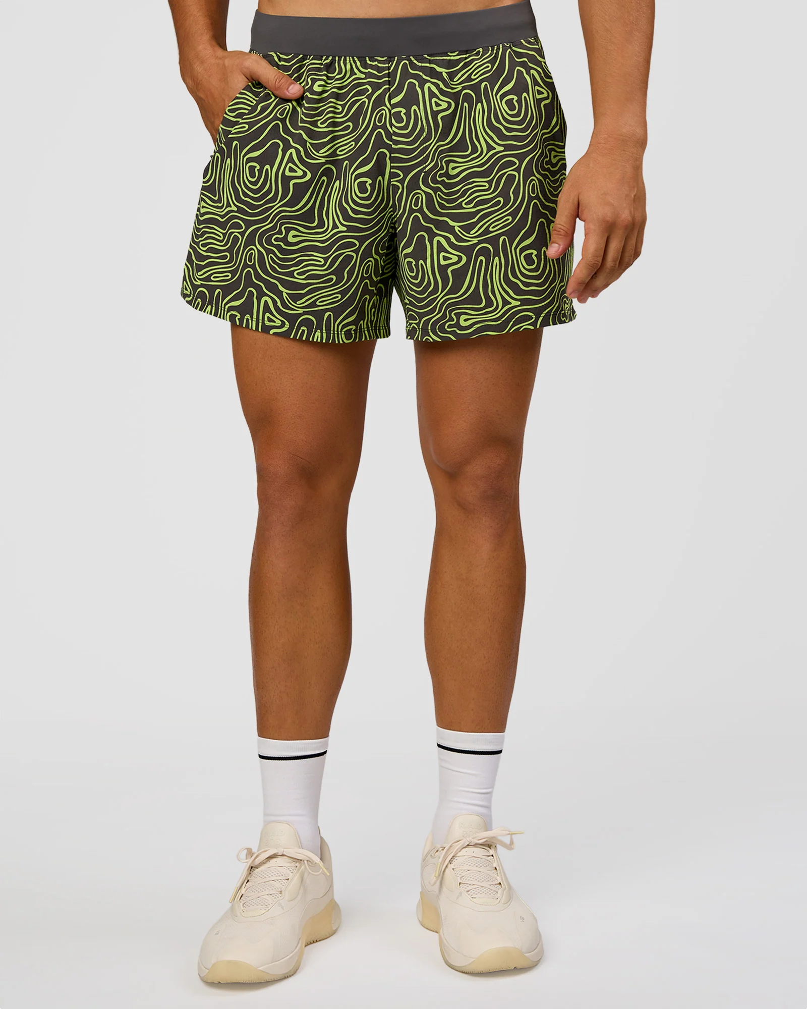 Functional Training 5" Short - Friction Print Hyper Green - Image 6