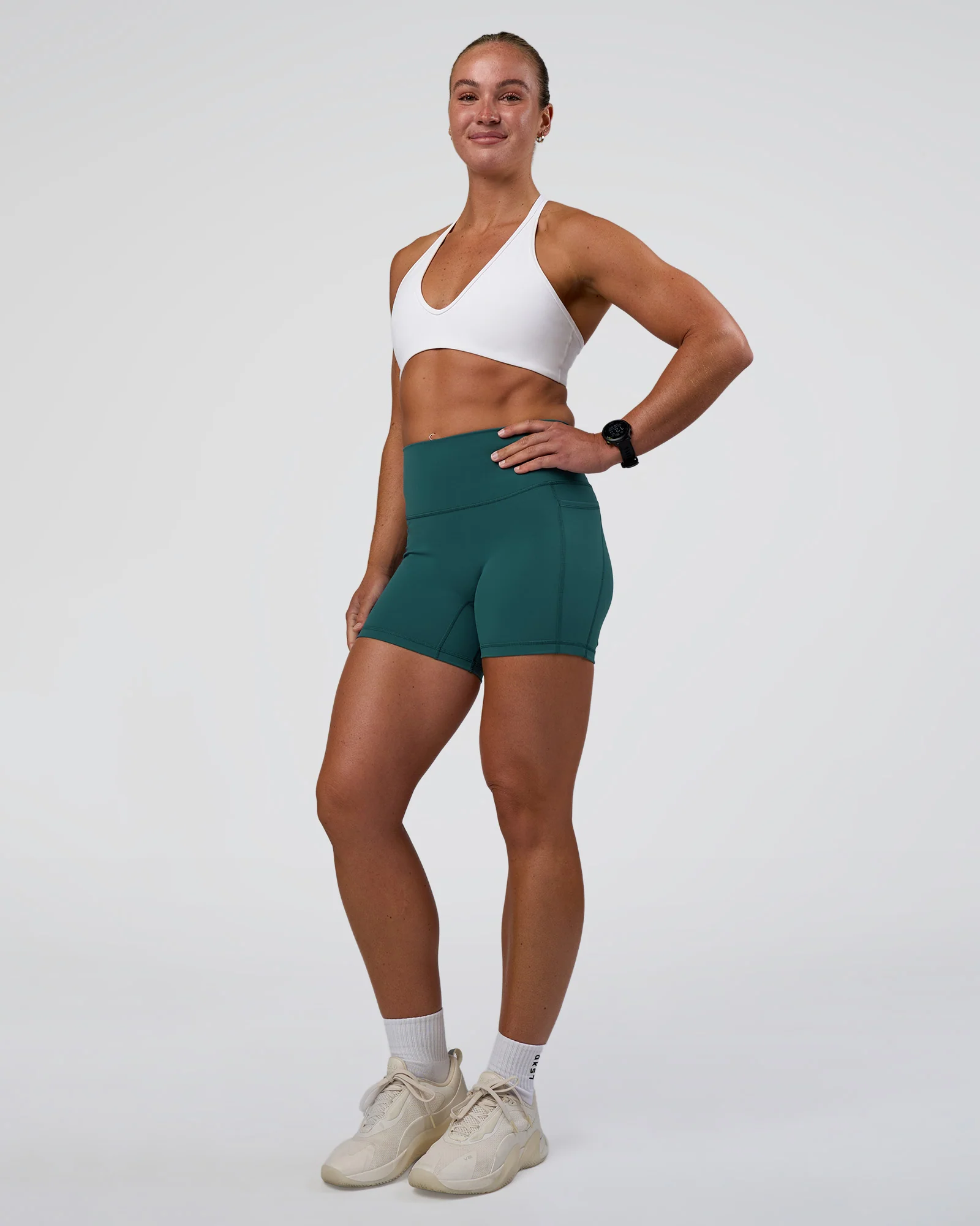 Fusion High-Rise 4" Short Pockets - Transformative Teal - Image 5