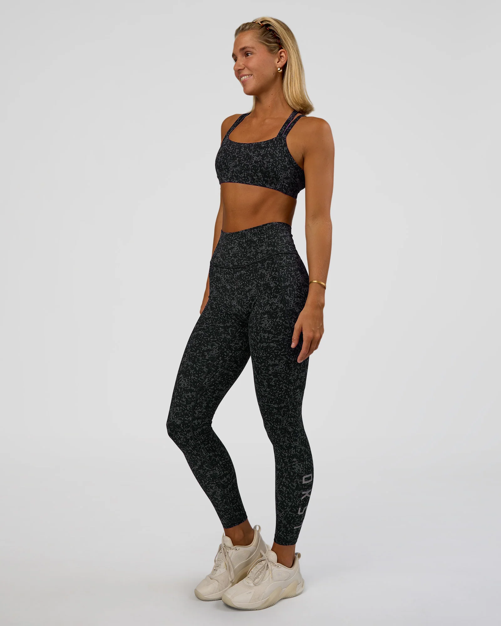 Fusion Icon Ultra High-Rise Full Length Legging Pockets - Energy Print Black-Reflective - Image 6