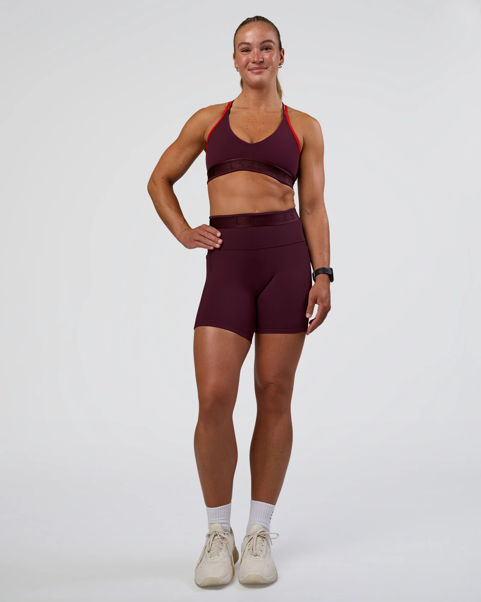 Fusion Jacquard High-Rise 6" Short Pockets - Cherry Lacquer - Image 8