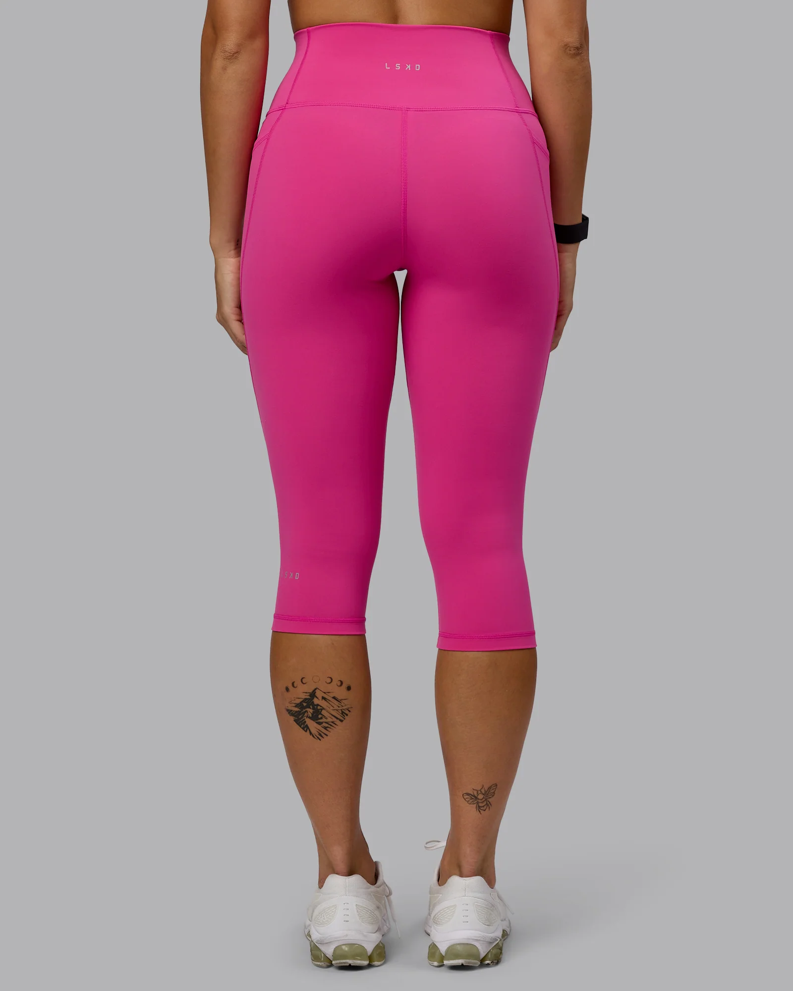 Fusion Ultra High-Rise 3/4 Legging Pockets - Fuchsia Pink - Image 3