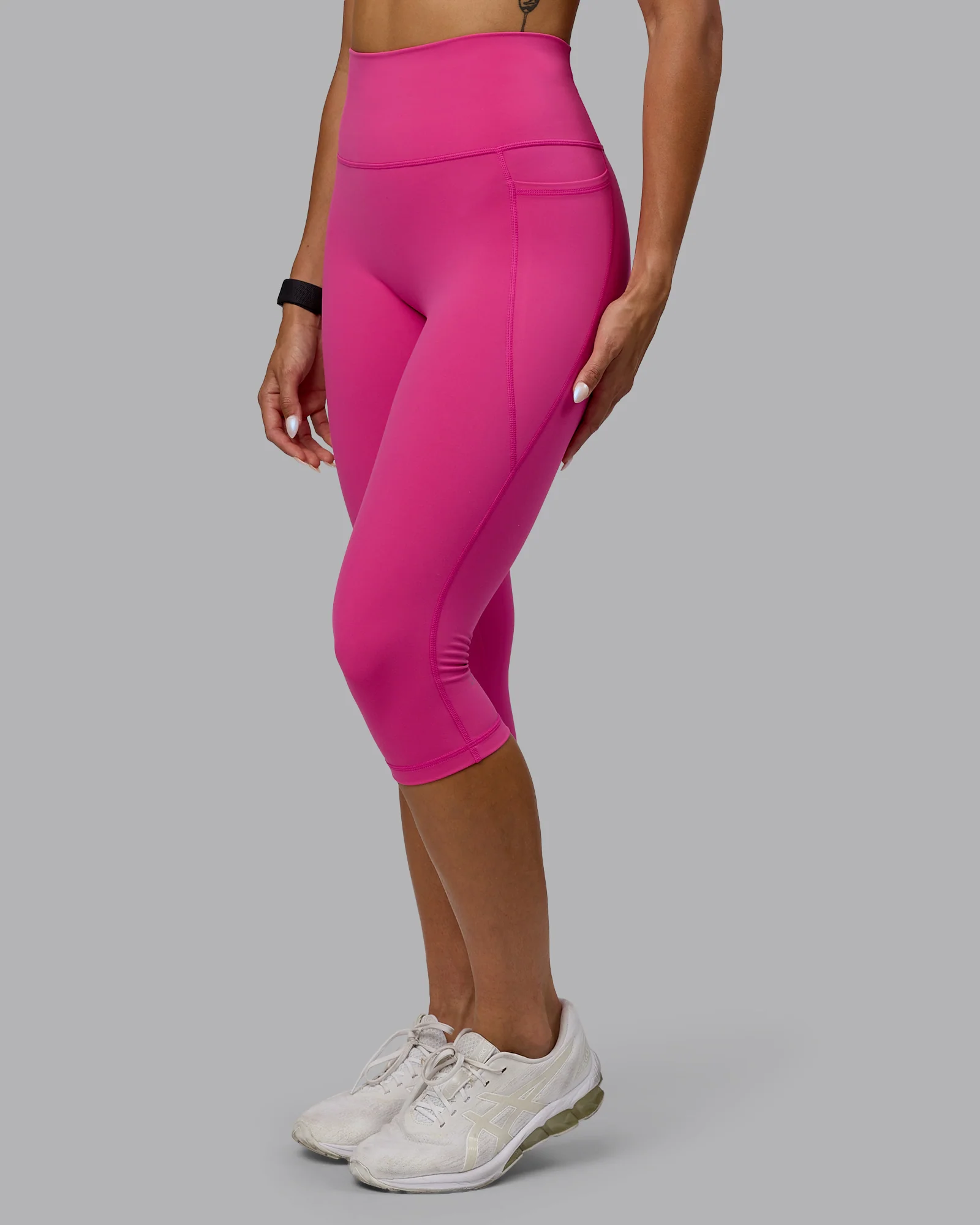 Fusion Ultra High-Rise 3/4 Legging Pockets - Fuchsia Pink - Image 6