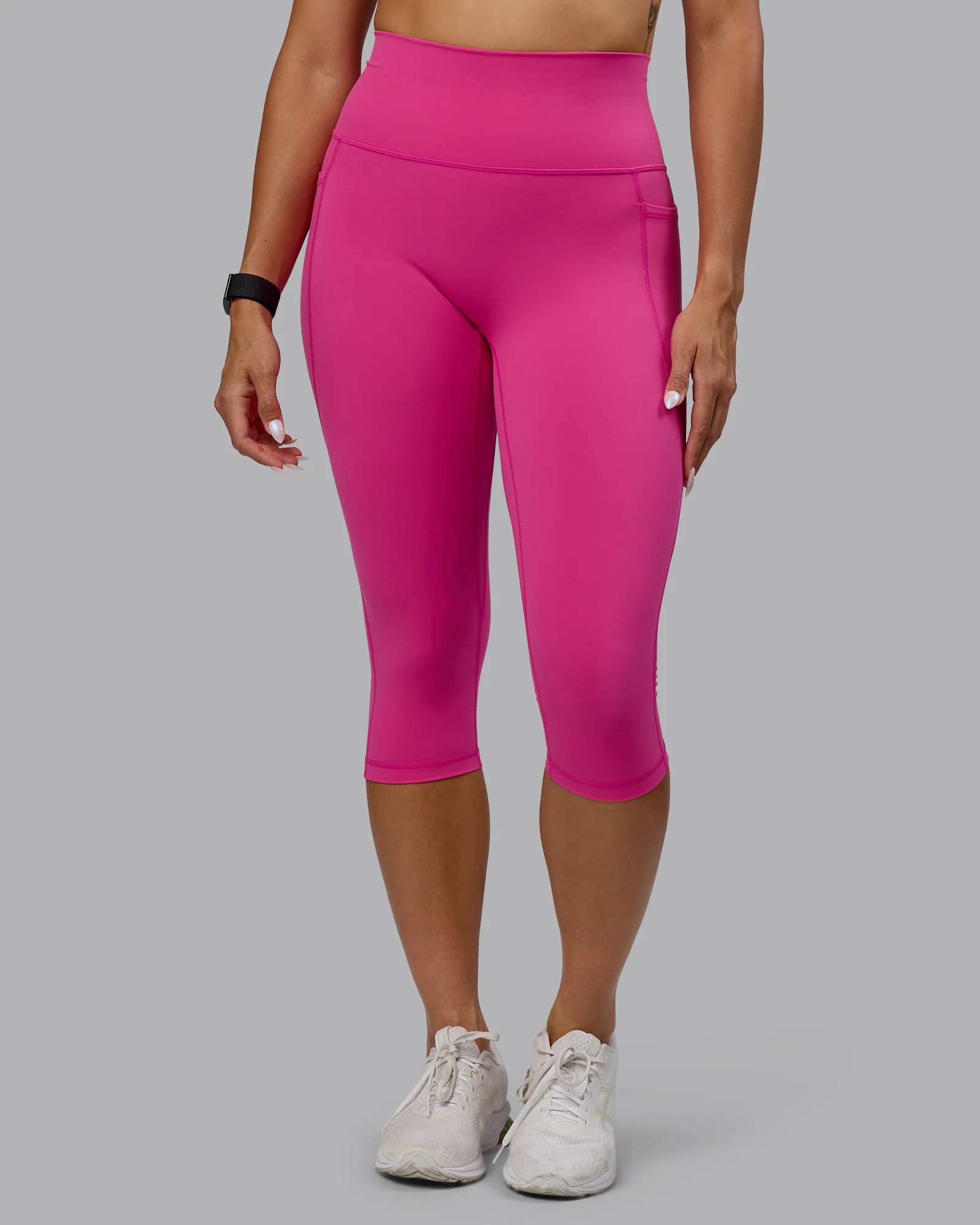 Fusion Ultra High-Rise 3/4 Legging Pockets - Fuchsia Pink - Image 8
