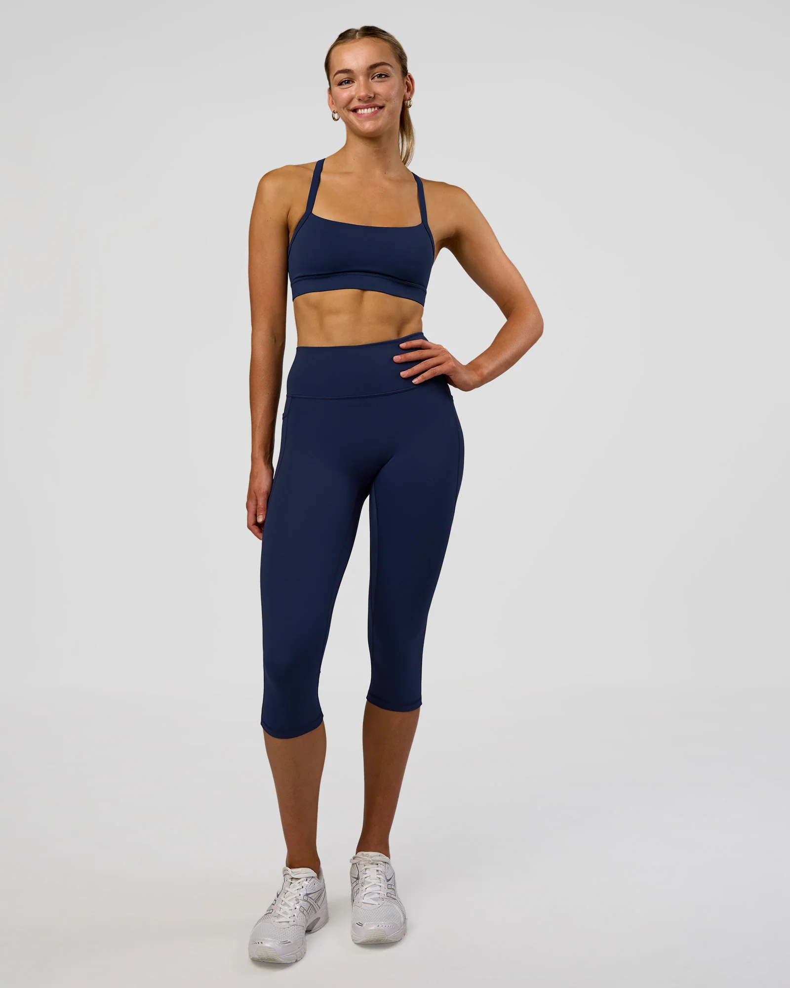 Fusion Ultra High-Rise 3/4 Legging Pockets - Future Navy - Image 2