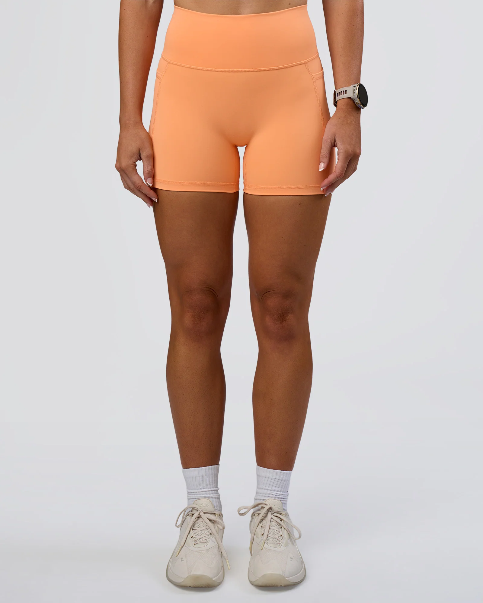Fusion Ultra High-Rise 4" Short Pockets - Cantaloupe - Image 2