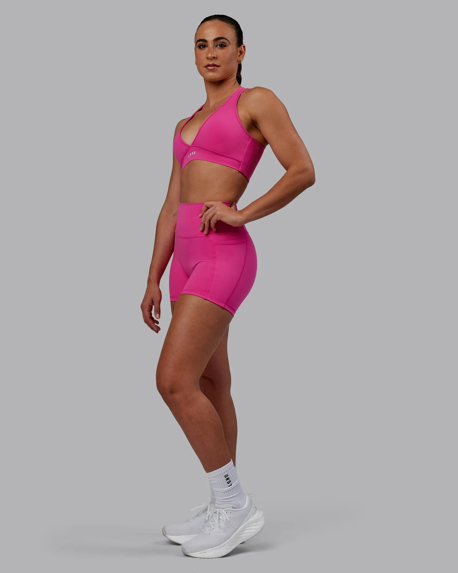 Fusion Ultra High-Rise 4" Short Pockets - Fuchsia Pink - Image 5