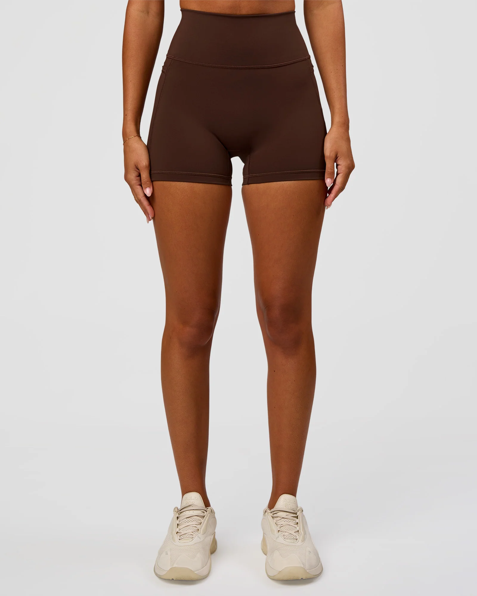 Fusion Ultra High-Rise 4" Short Pockets - Hot Chocolate - Image 8