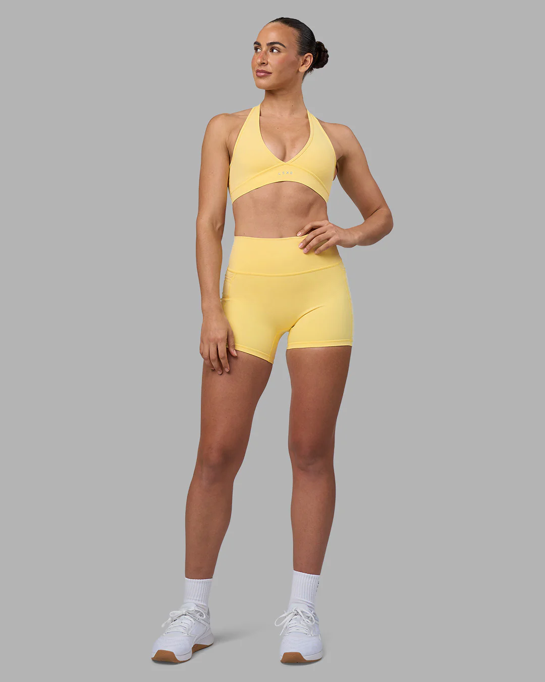 Fusion Ultra High-Rise 4" Short Pockets - Lemon - Image 5