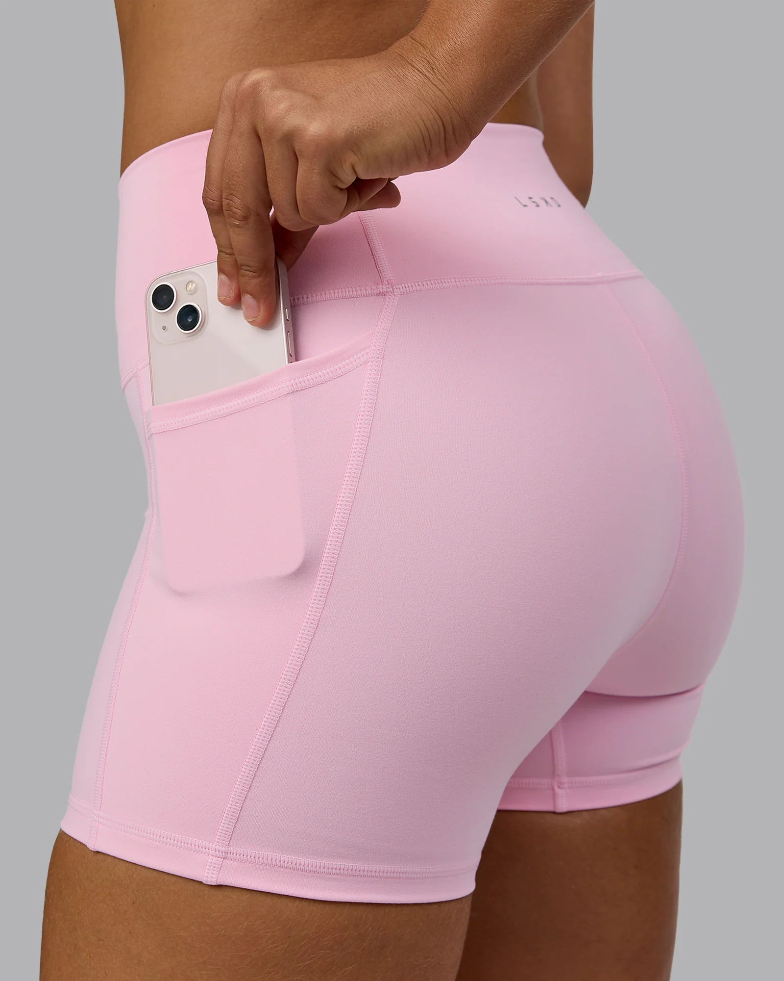 Fusion Ultra High-Rise 4" Short Pockets - Pale Pink - Image 5