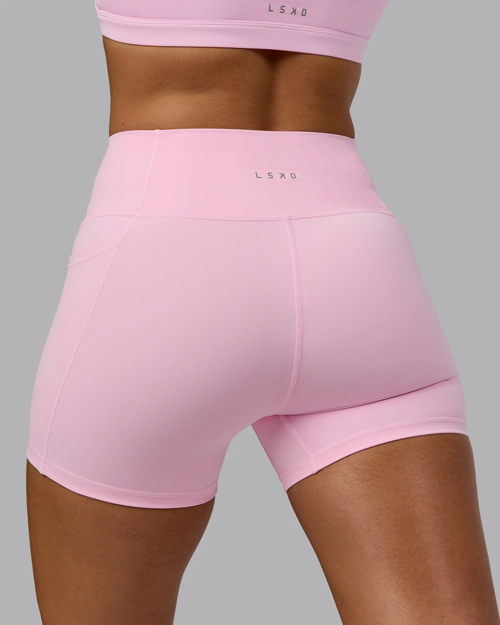 Fusion Ultra High-Rise 4" Short Pockets - Pale Pink - Image 8