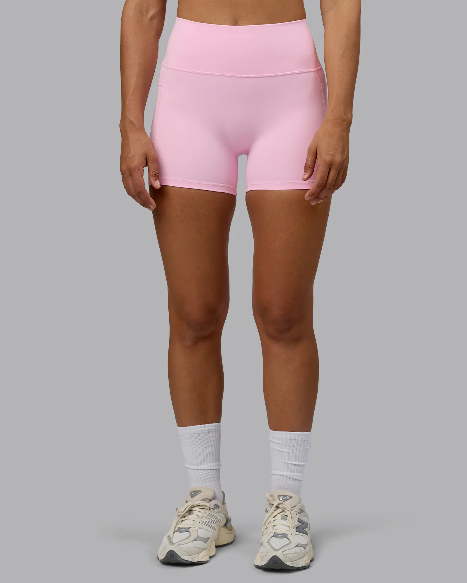 Fusion Ultra High-Rise 4" Short Pockets - Pale Pink - Image 9