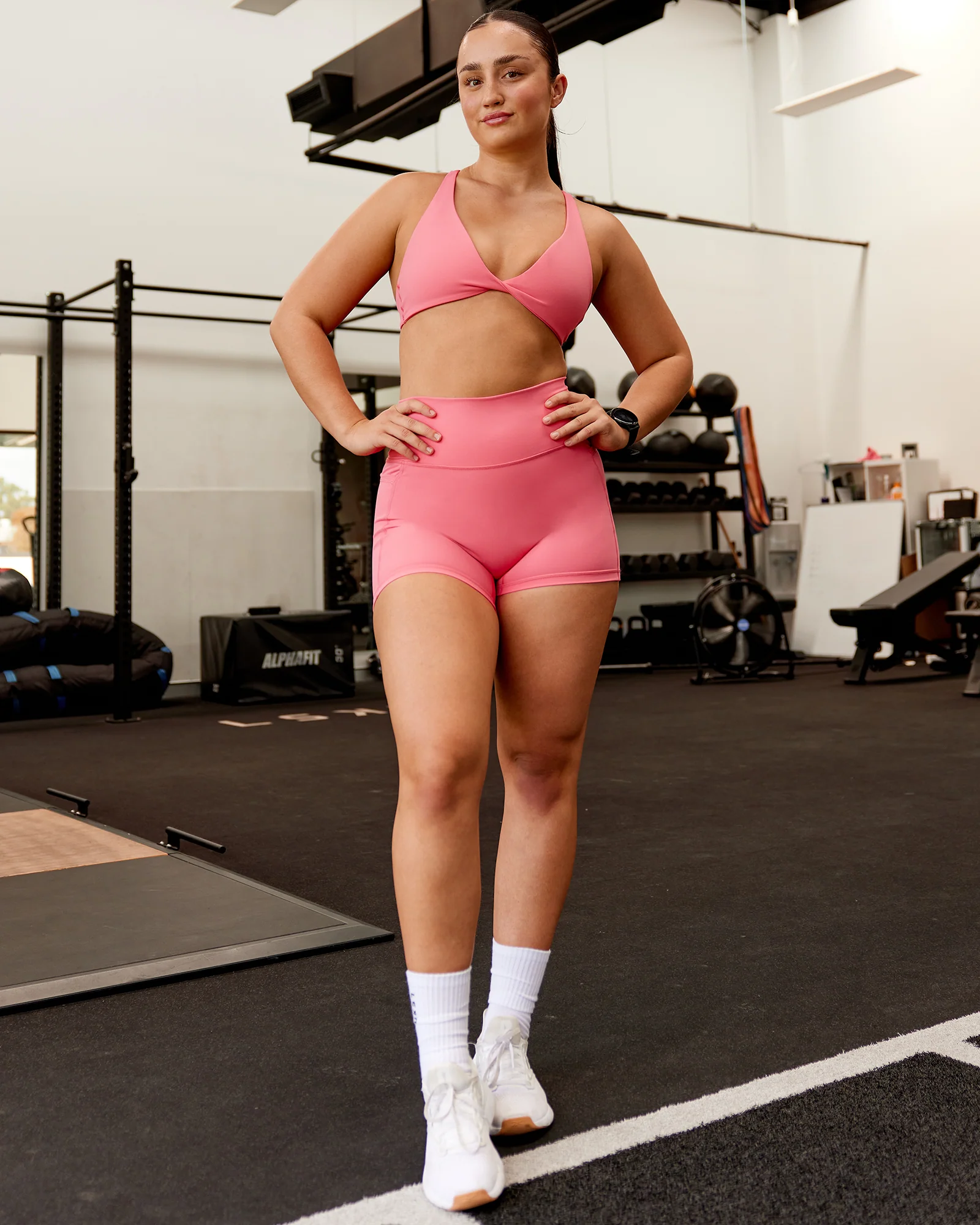 Fusion Ultra High-Rise 4" Short Pockets - Pink Lemonade - Image 3