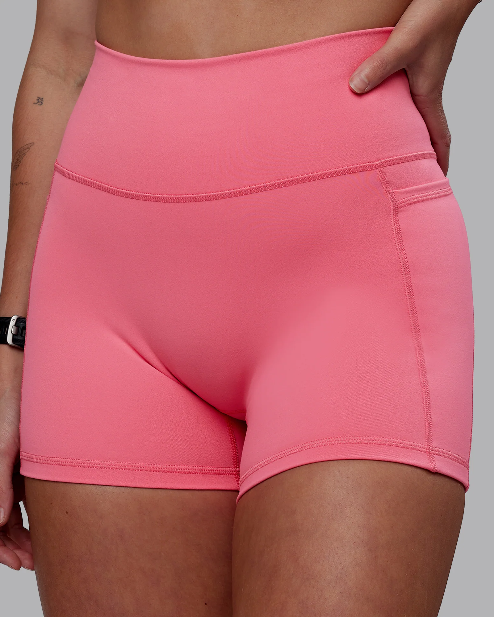 Fusion Ultra High-Rise 4" Short Pockets - Pink Lemonade - Image 7