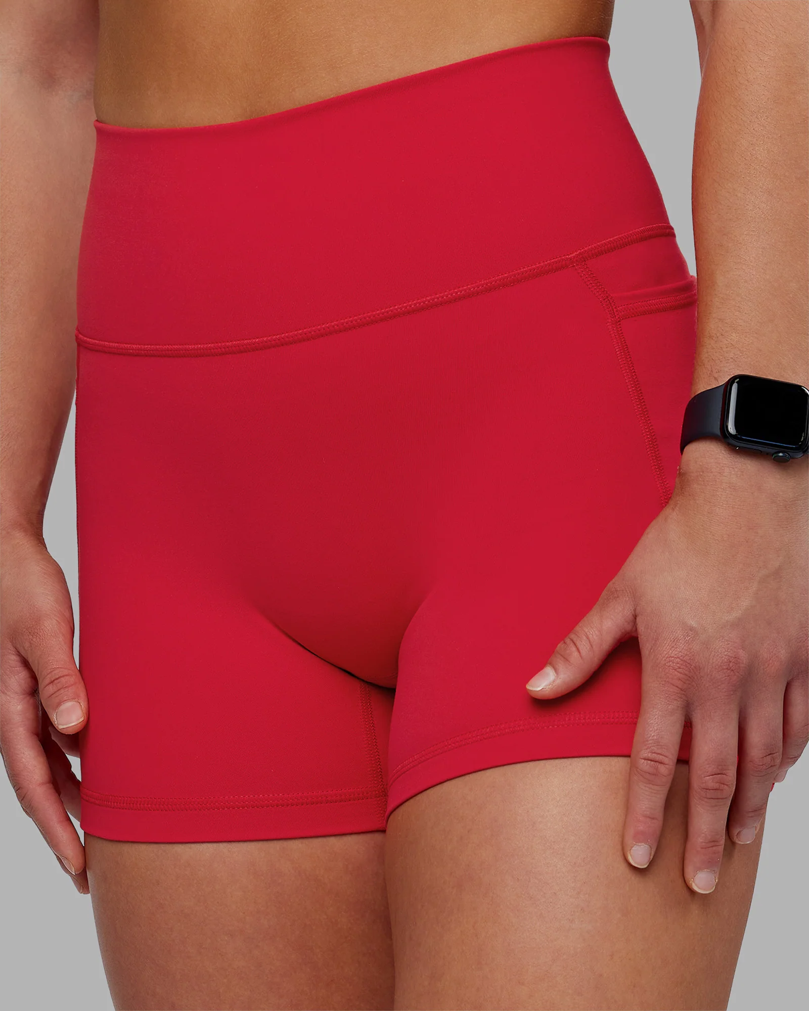 Fusion Ultra High-Rise 4" Short Pockets - Scarlet - Image 5