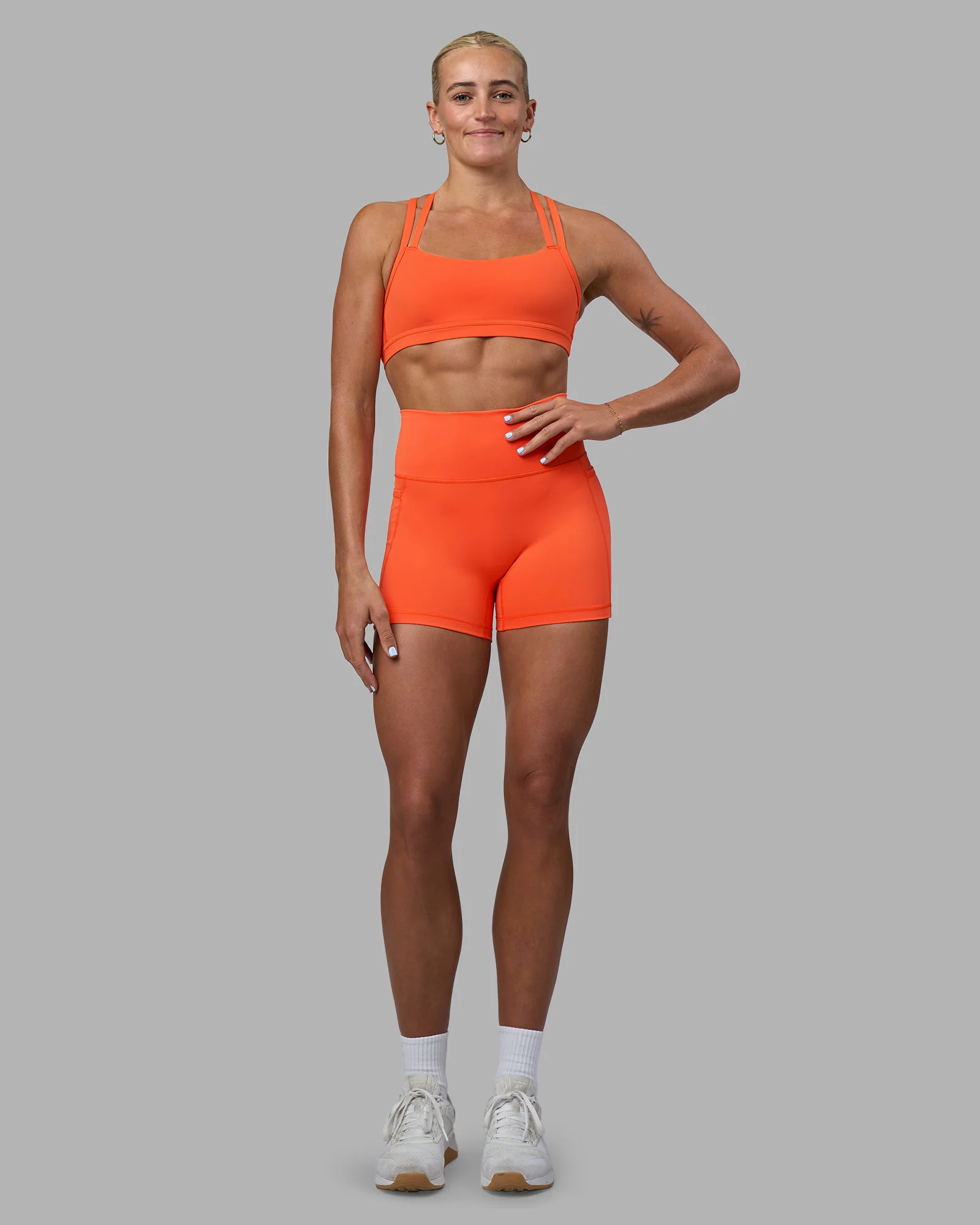 Fusion Ultra High-Rise 4" Short Pockets - Ultra Orange - Image 2