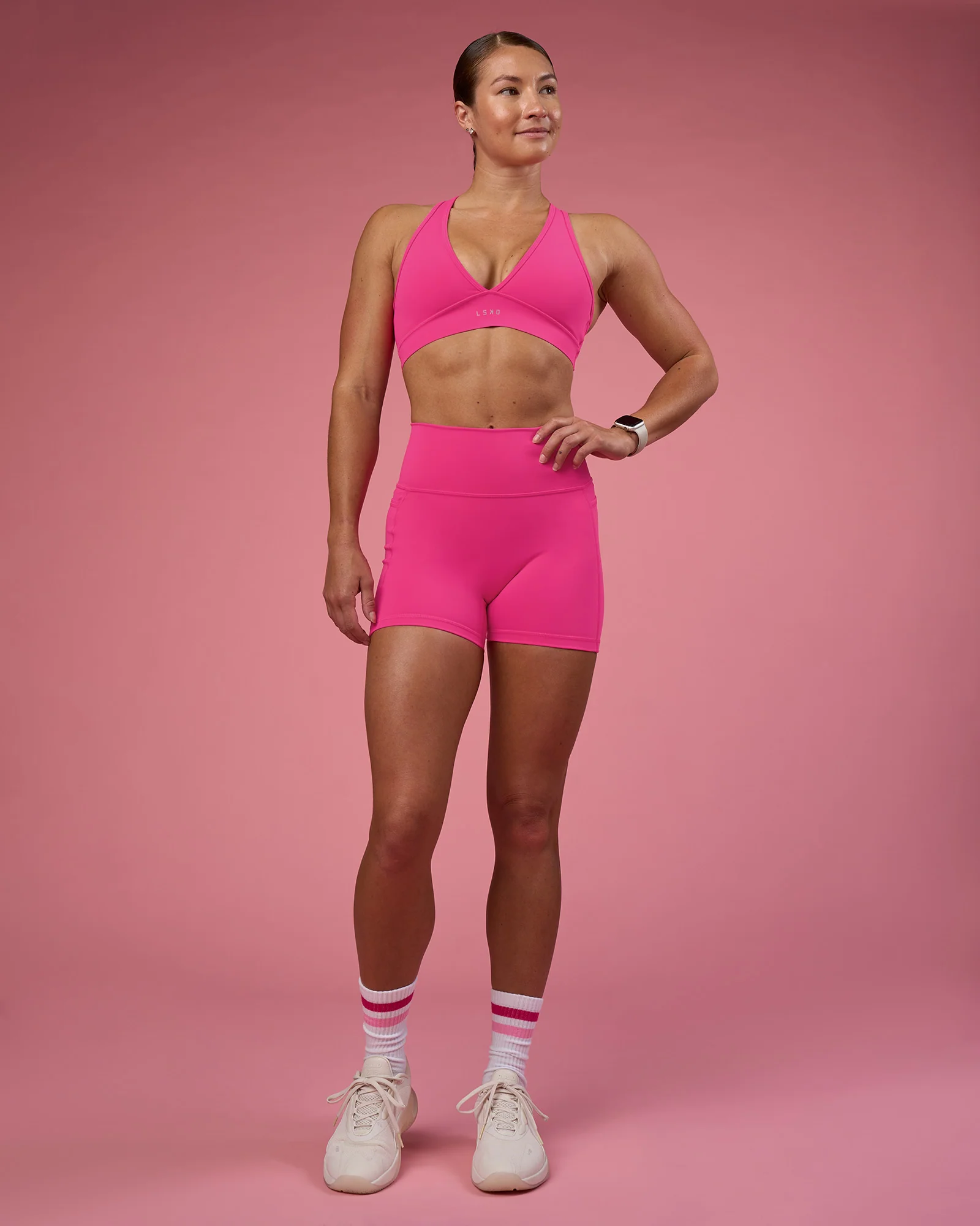 Fusion Ultra High-Rise 4" Short Pockets - Ultra Pink - Image 5